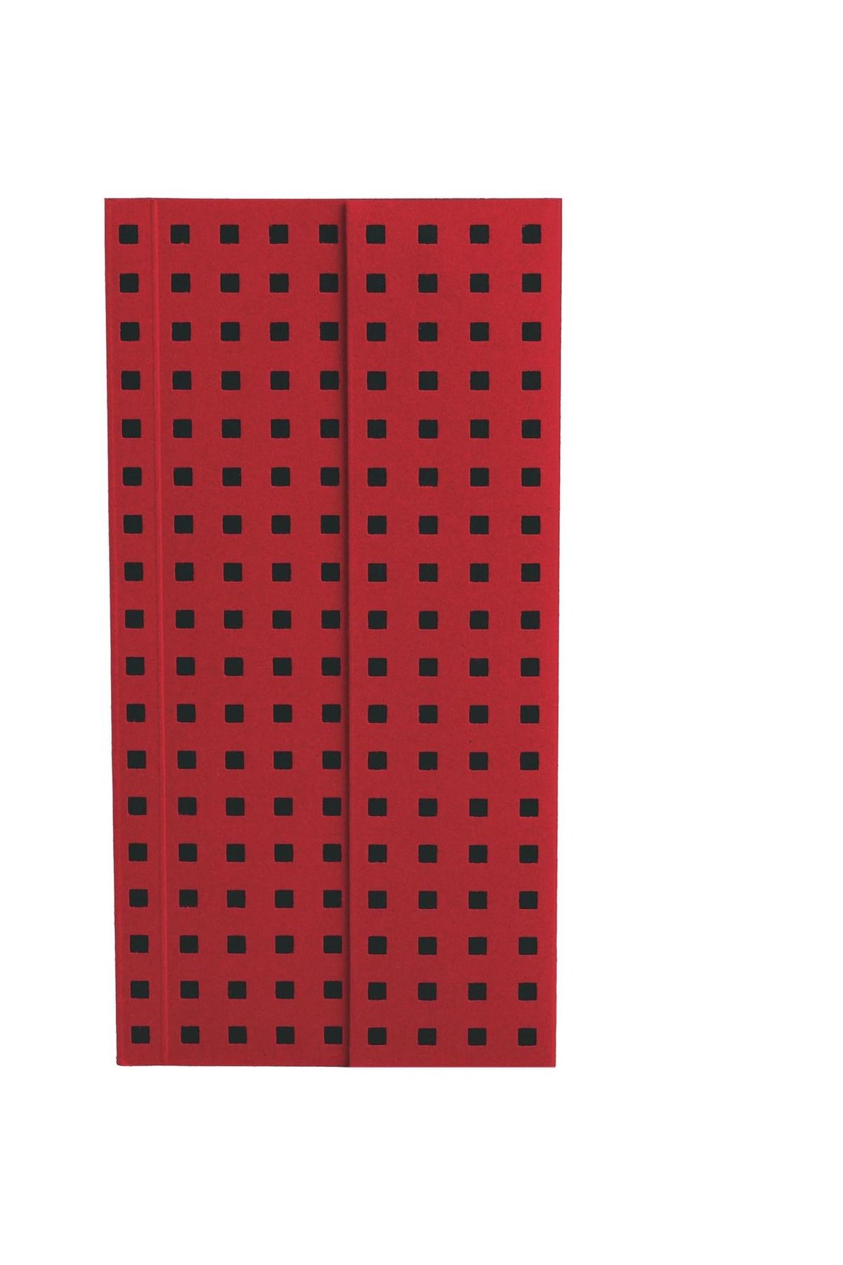 Paper-Oh-Quadro Red on Black B6.5 Unlined Wrap Closure 112 Pages 100gsm Notebook (Pack of 2) 2