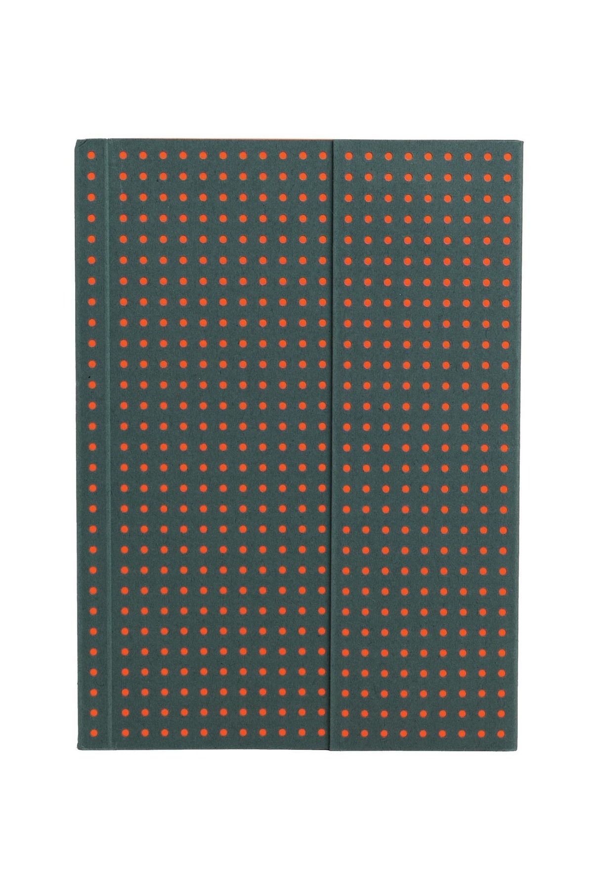 Paper-Oh-Circulo Grey on Orange A6 Unlined Wrap Closure 128 Pages 100gsm Notebook (Pack of 2) 2