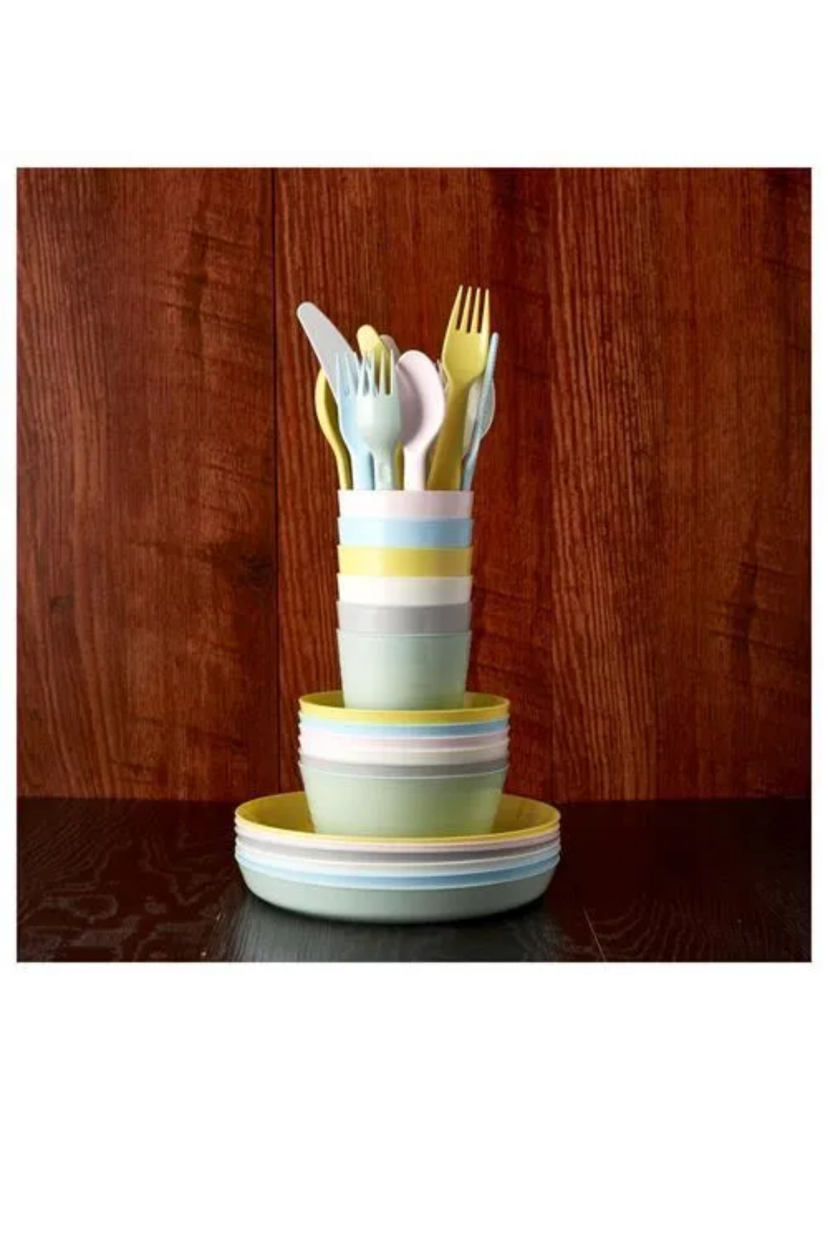 IKEA Premium Ürün Kaliteli Üretim Dayanıklı Kullanışlı Pratik Çocuk Bardak Tabak Kaşık Kase Setleri KALAS fotoğrafı 5 (önizleme)