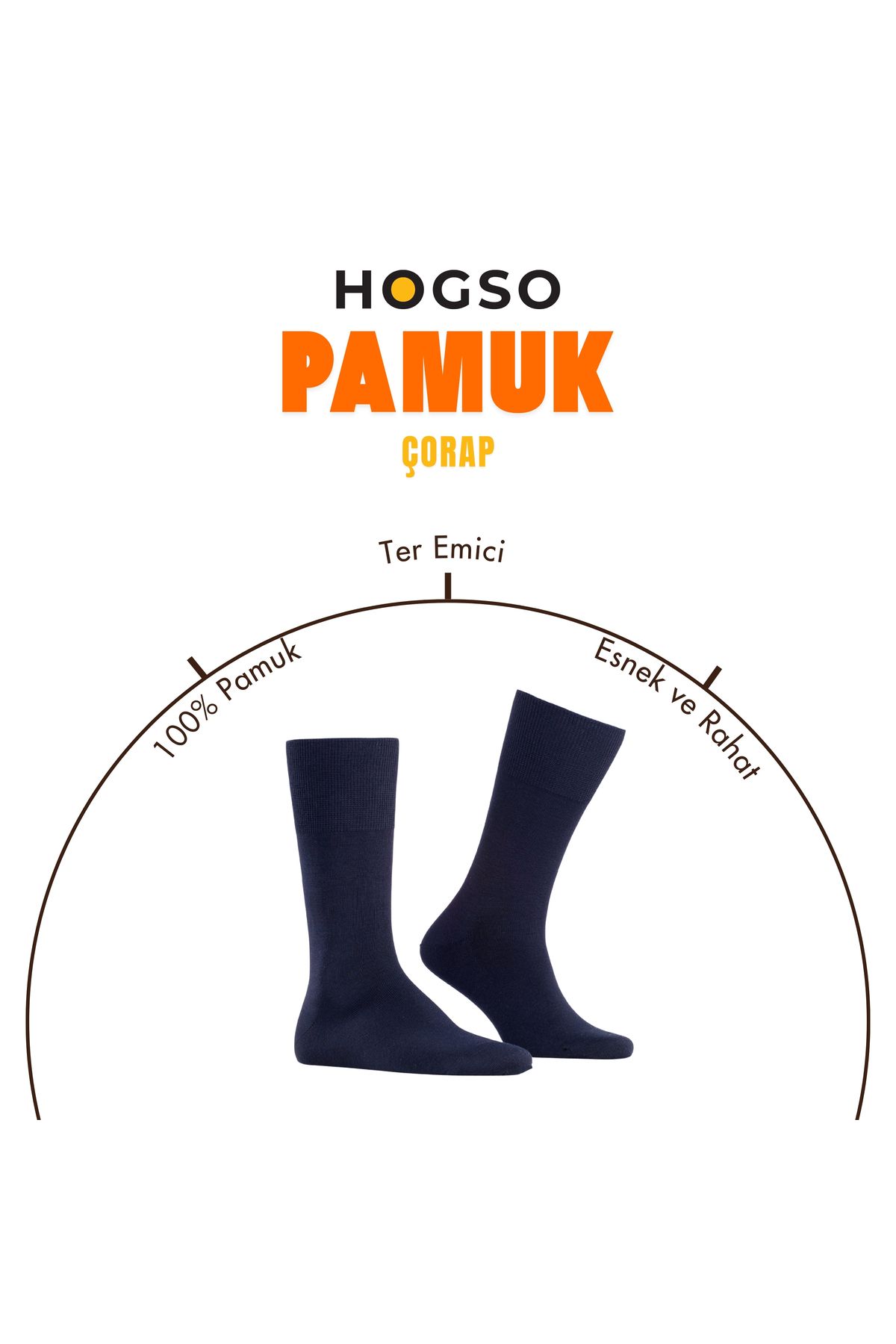 hogso-3-Pack Plain Men's Socks 3