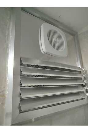 Home PARLAK KROM BANYO MENFEZİ FANLI ALUMINYUM 45X45 CM  Q125 FAN 145 M3