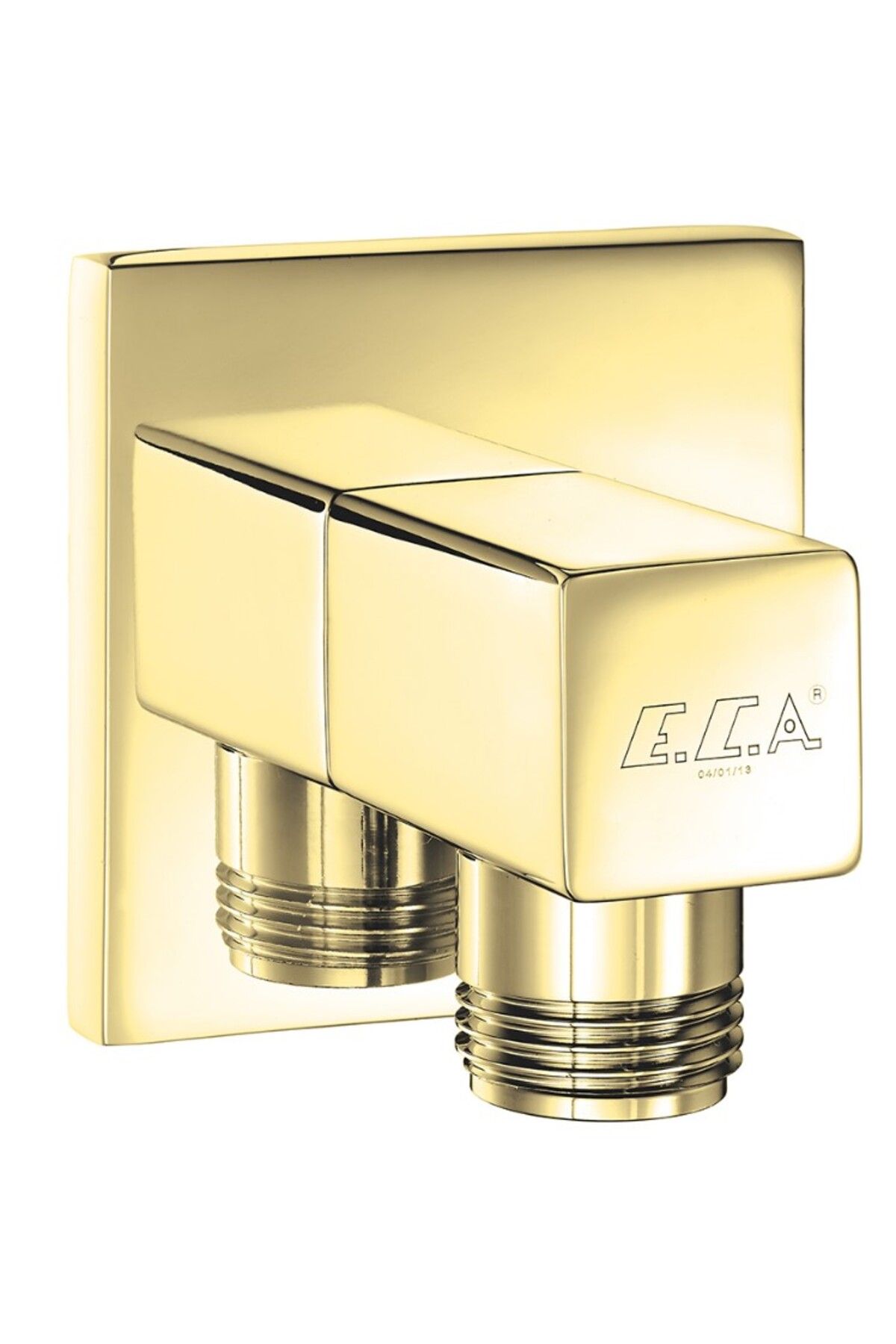 Eca-Luna Concealed 2-Way Gold Color Shower Set - Connected Mixer and All Parts 7