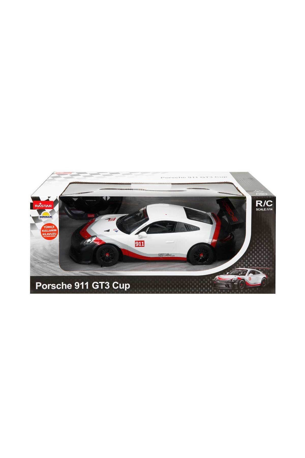 Easy Tedarik 31343 1:14 Porsche 911 GT3 Cup Uzaktan Kumandalı Işıklı Araba