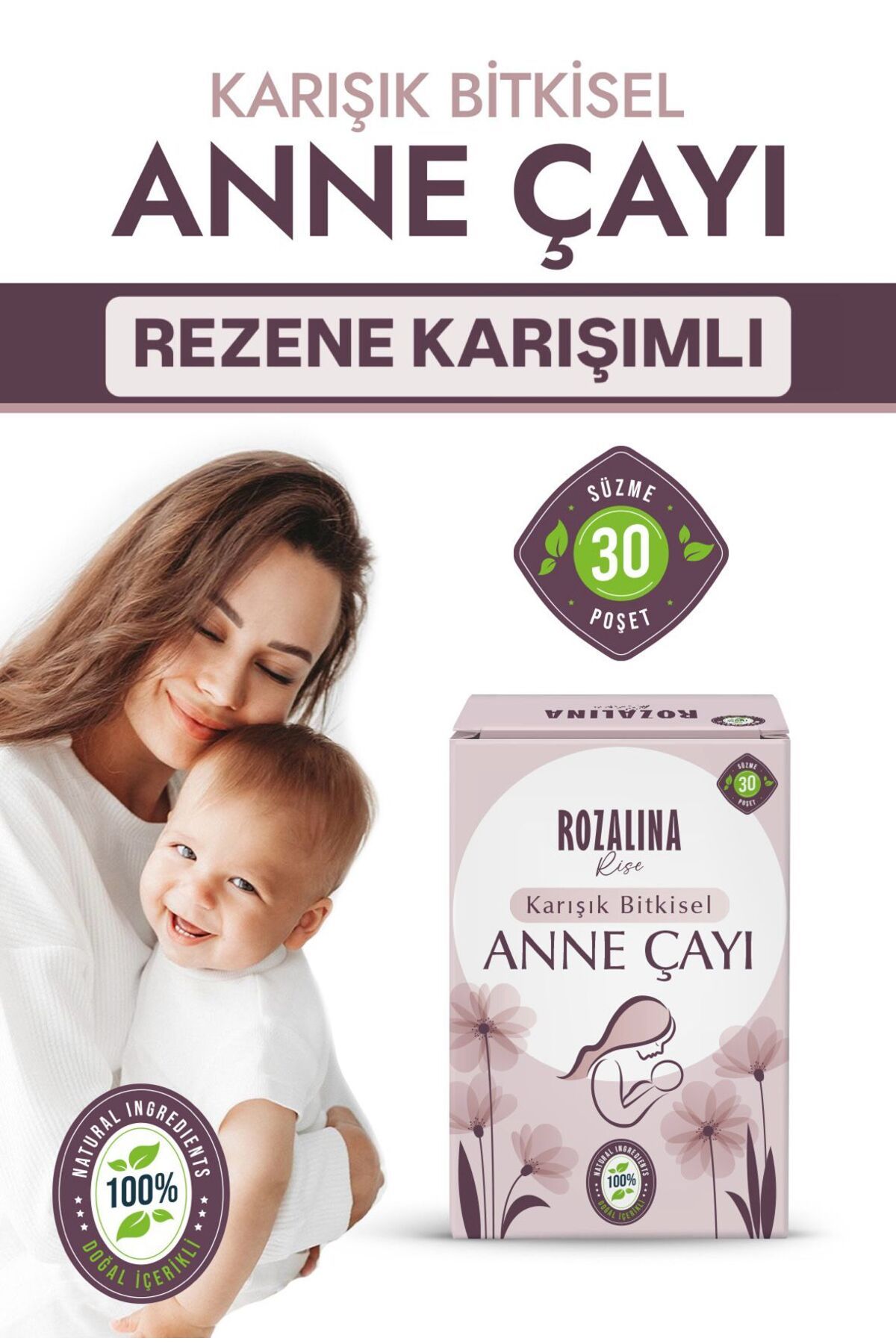 Rozalina Rise Anne Bitki Çayı Bitkisel Karışım Emziren Anneler Için 30’lu (1 ADET)