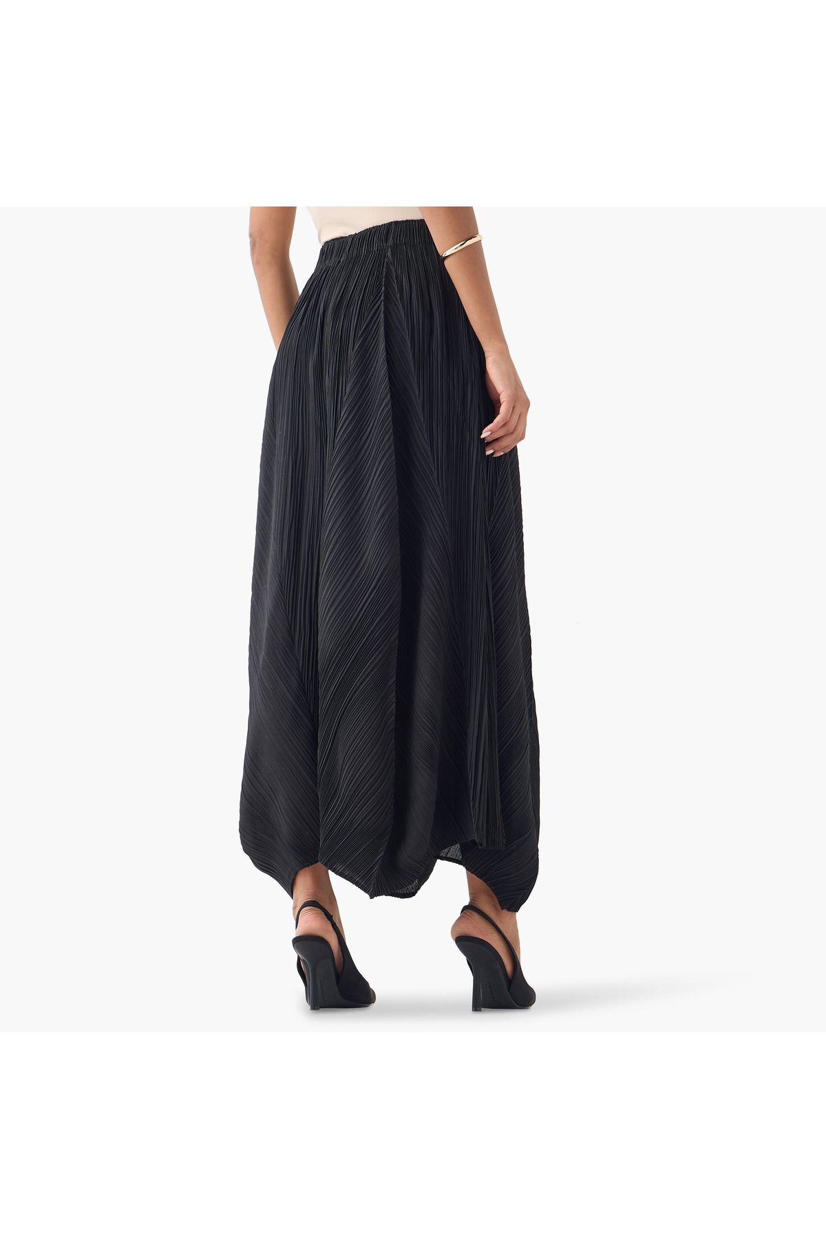 Iconic-Pleated Plisse Pants With Elasticated Waistband 2