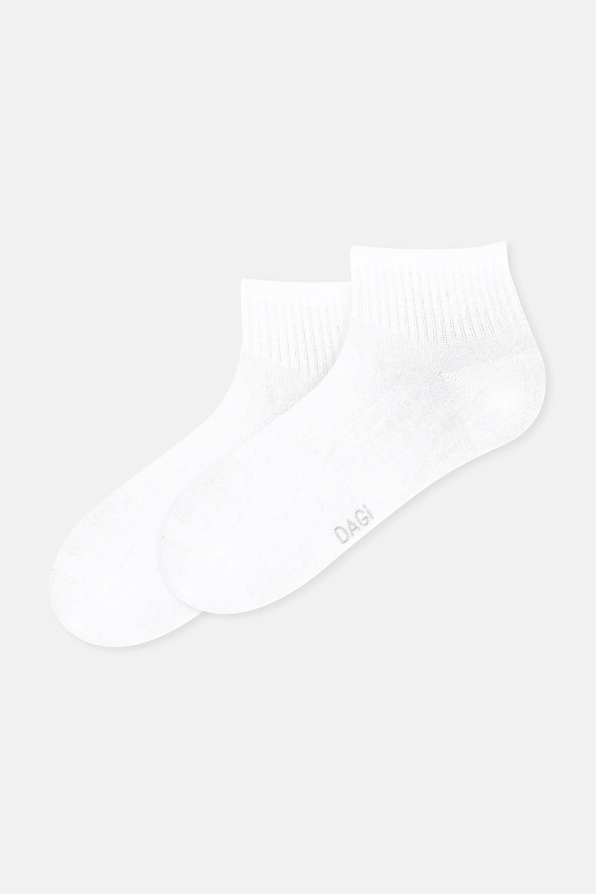 Dagi-White-Grey Melange Men's 2-Piece Sports Socks 5