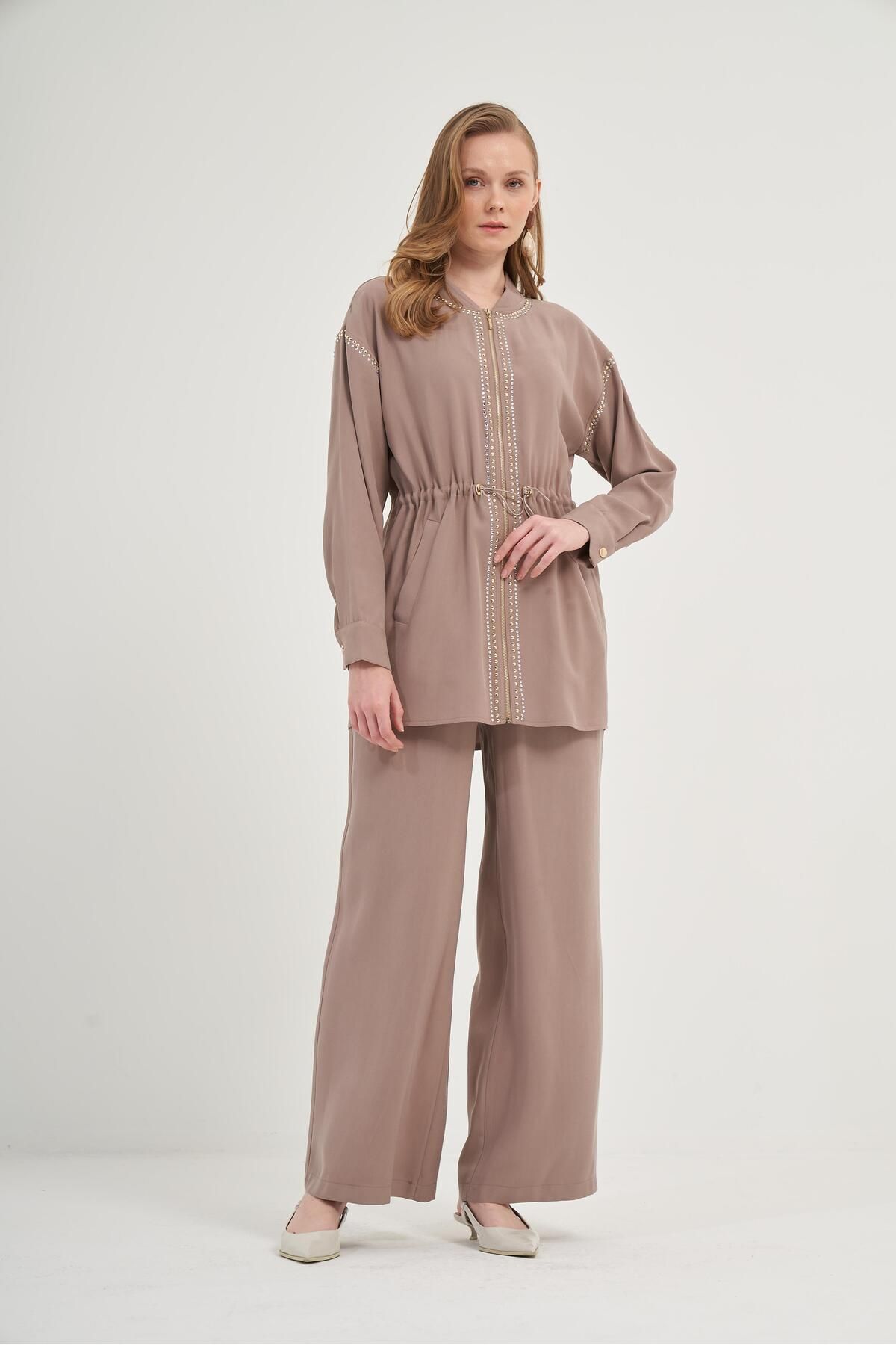 FTZ WOMEN-Ftz Trousers Suit Mink 31048 5