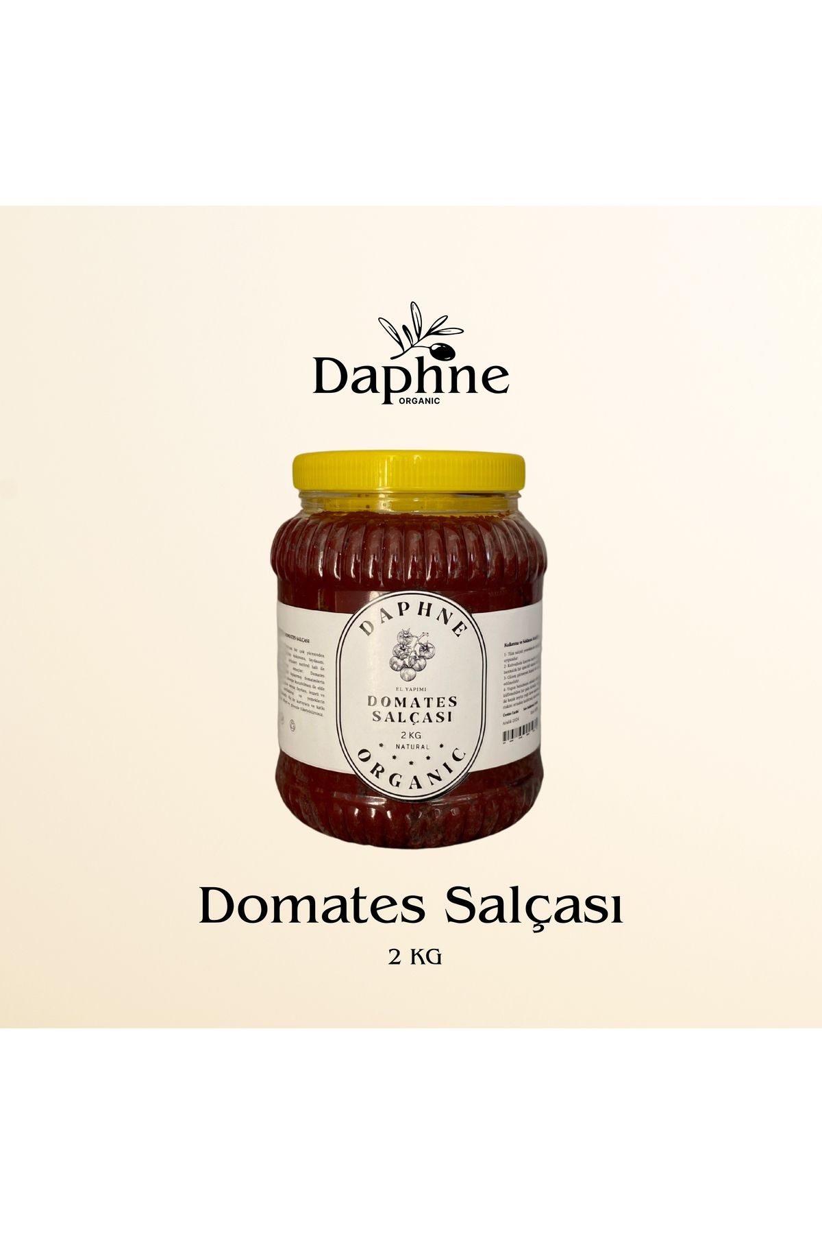 Daphne Organic Organik Domates Salçası // Hatay Salçası // 2 KG