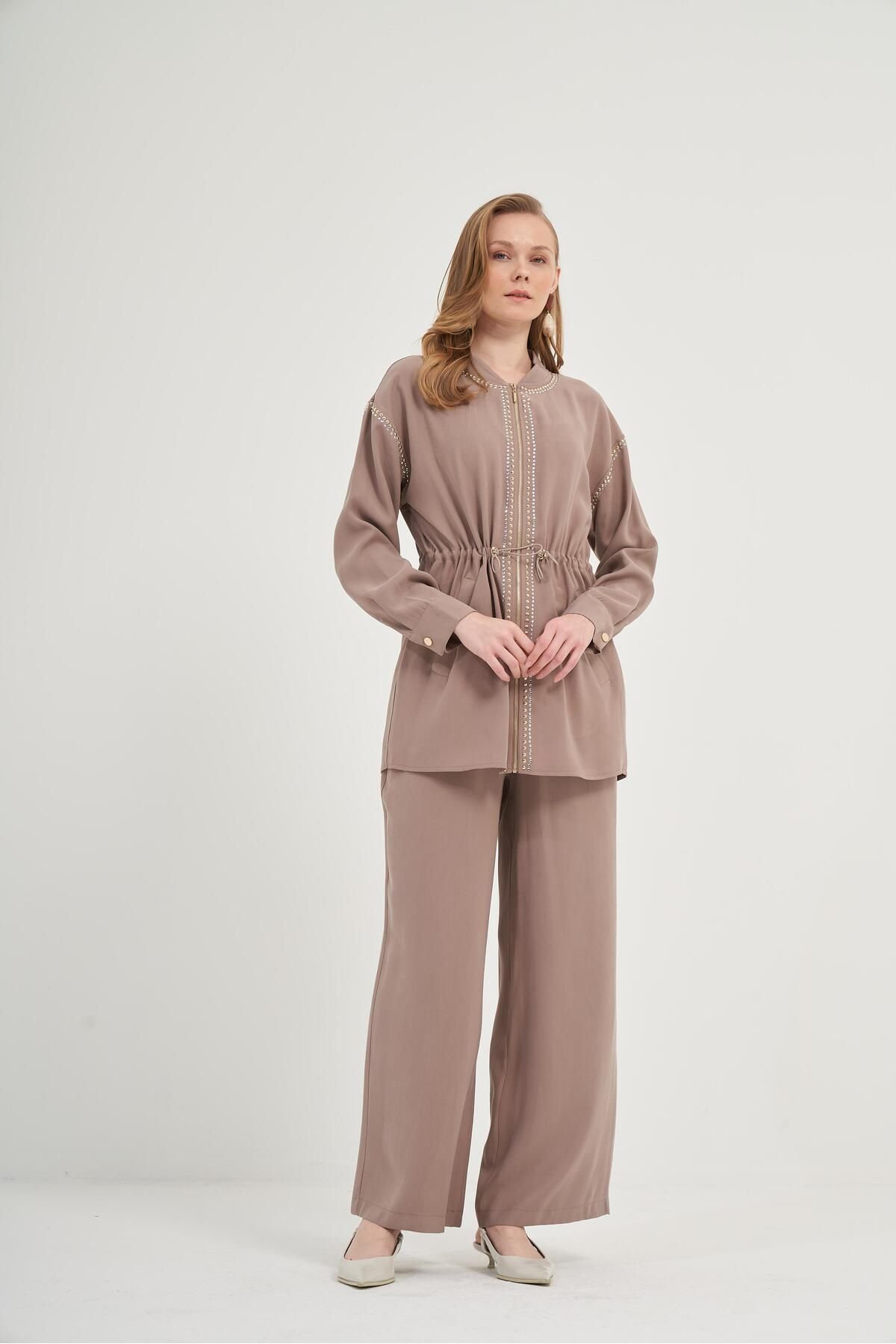 FTZ WOMEN-Ftz Trousers Suit Mink 31048 2