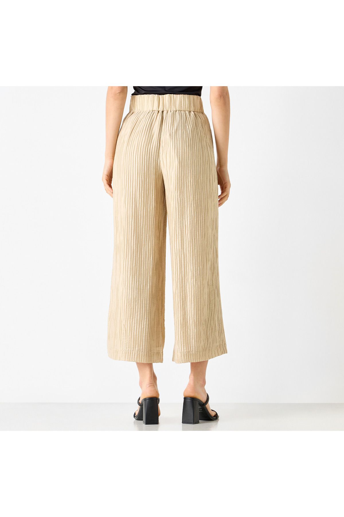 Iconic-Pleated Wide Leg Pants With Elasticated Waistband 2