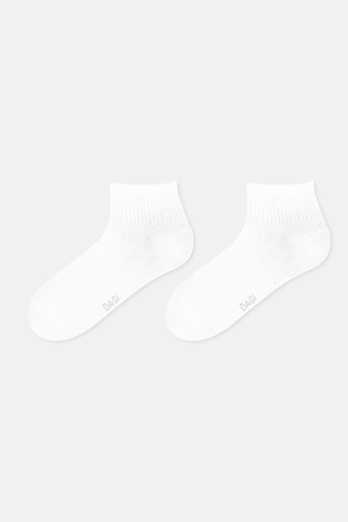 Dagi-White-Grey Melange Men's 2-Piece Sports Socks 6