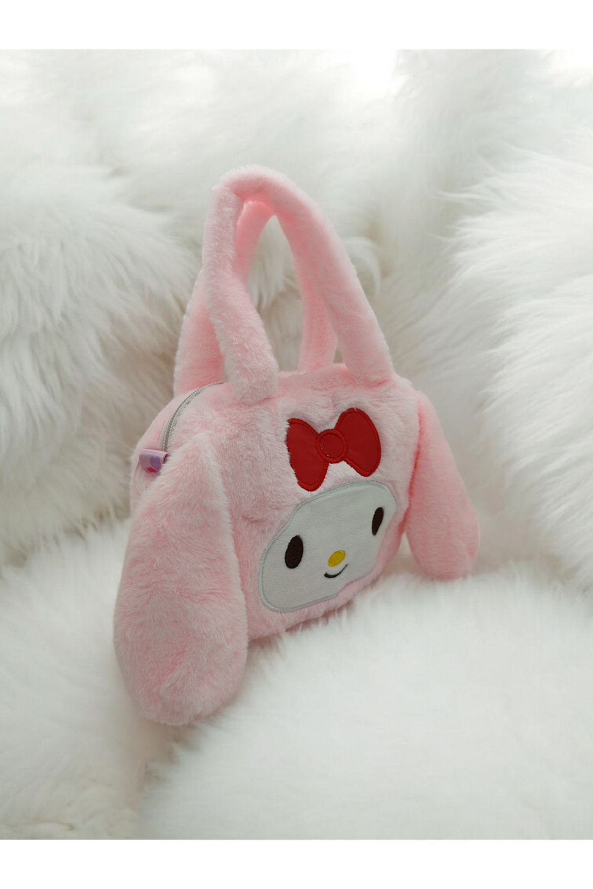 Mia Giyim-Sanrio Characters Plush Hand and Shoulder Bag Adjustable Kuromi,Melody,Cinnamoroll 3