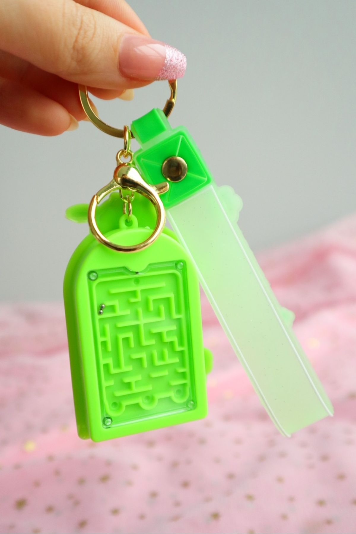 EFBUTİK-Green Pachacco Keychain with Calculator 2