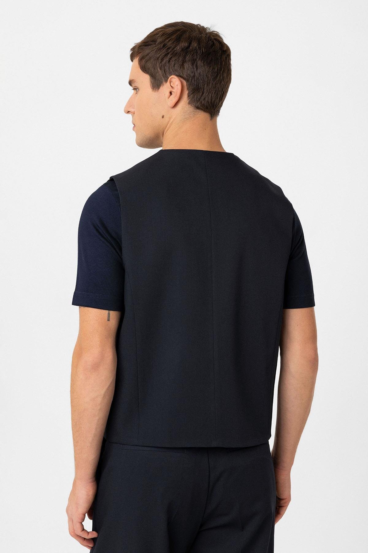 S13 Store Erkek Teknik Relax Fit Yelek görsel 5