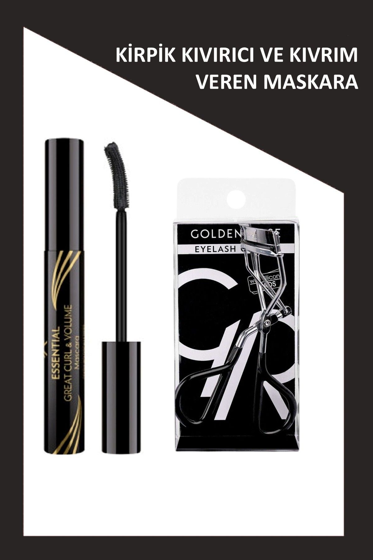 Golden Rose Essential Great Curl & Volume Mascara ve Kirpik Kıvırcı Seti