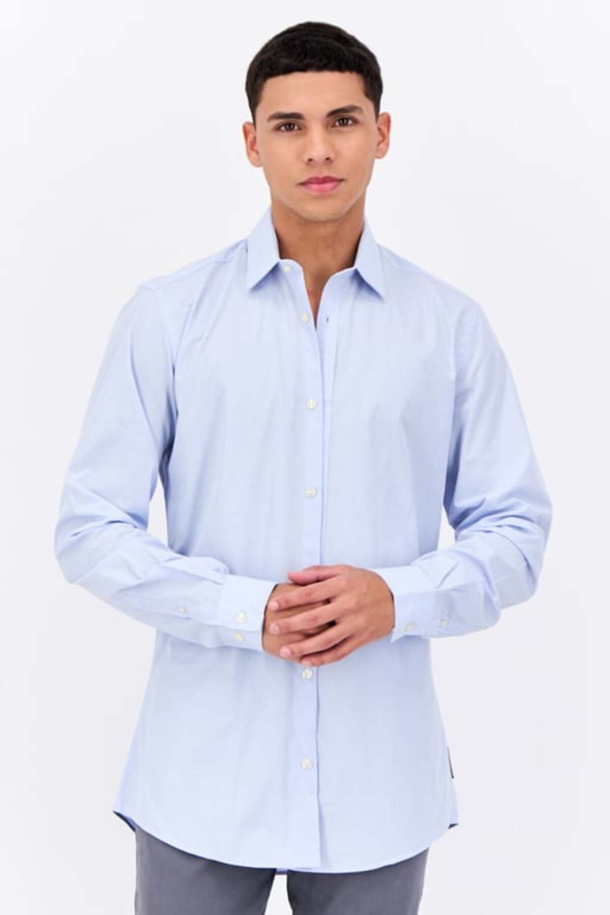 French Connection-Men 2 Pcs Regular Fit Plain Long Sleeves Casual Shirt, White 4