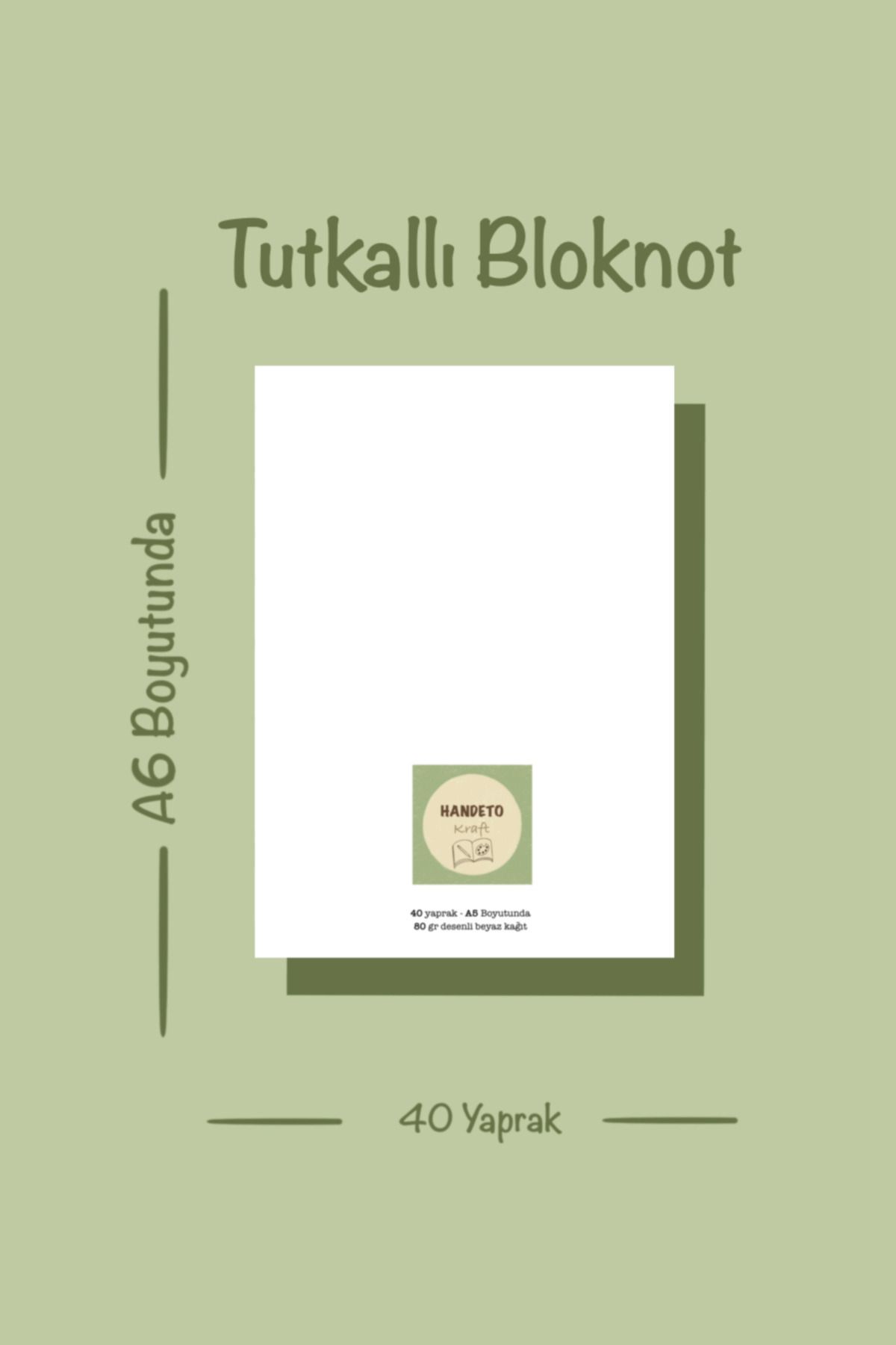 Handeto Kraft-Tree Themed Memo Pad Notepad Check Pluck Notebook, Glue Memo Pad, A6 Notebook, Unlined Notebook 7