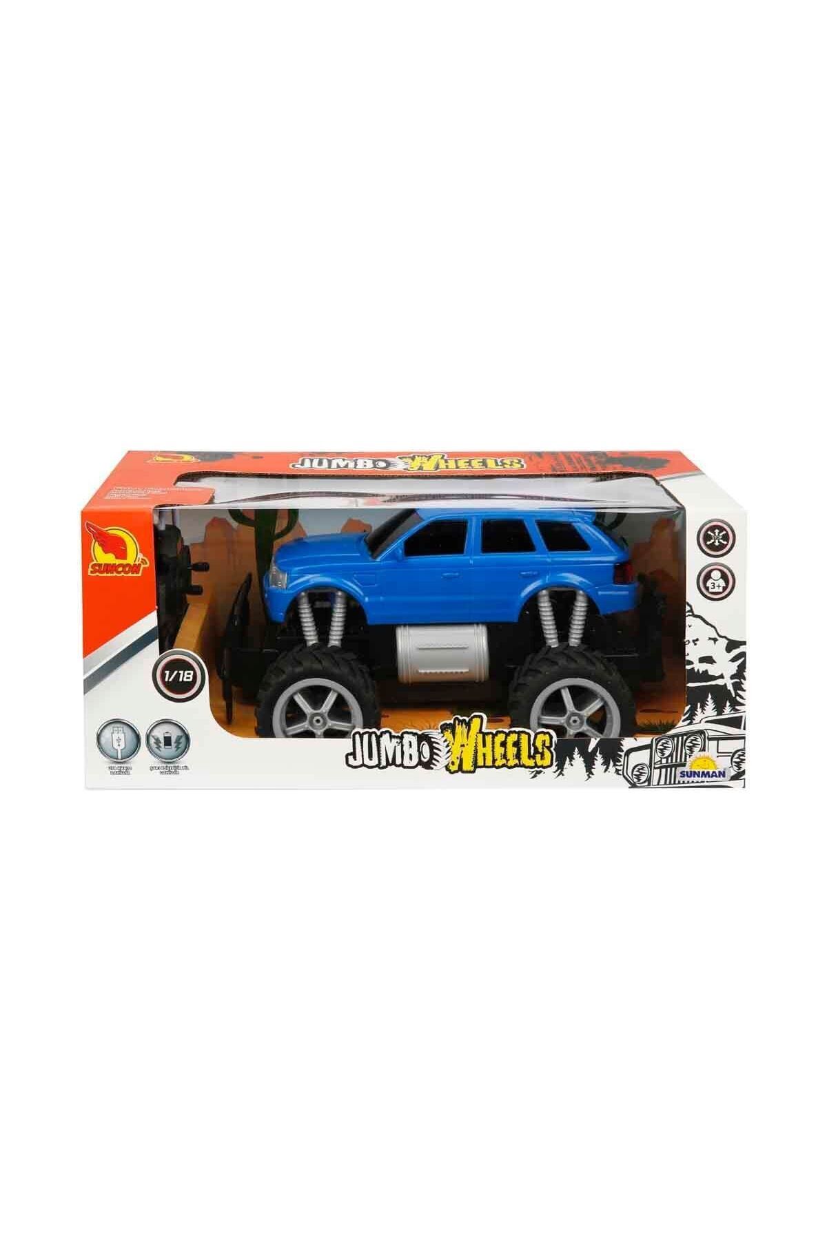 OEM 80012 1:18 Uzaktan Kumandalı Jumbo Wheels Usb Şarjlı Araba