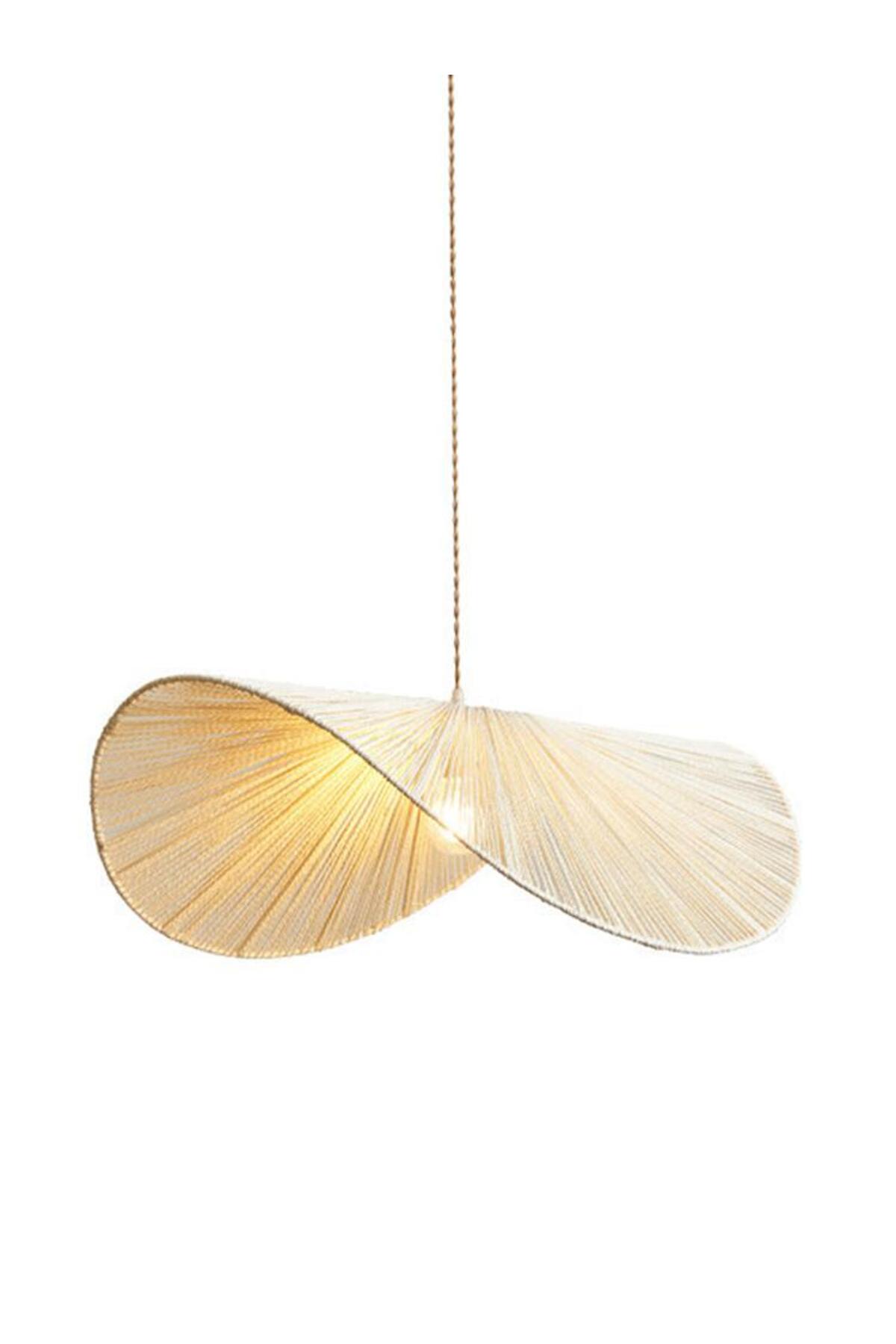 Retro Hand Woven Straw Rope Pendant Light Lampshade
