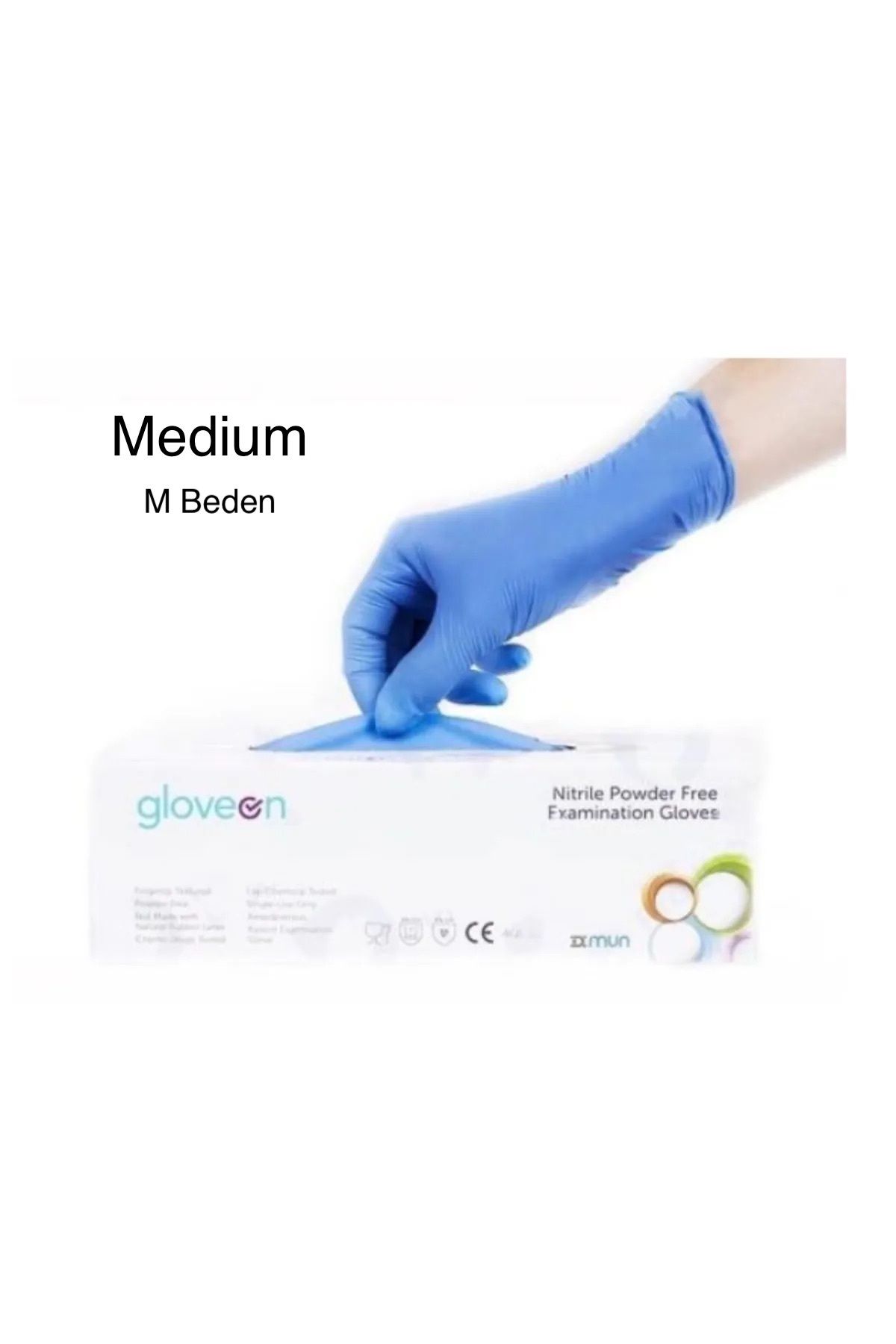 gloveon Pudrasız Nitril Eldiven. Medium. 100'lü Paket