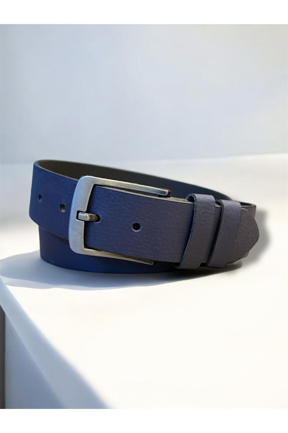 Mia Belt  Erkek Kemer Lacivert Kot ve Kanvasa Uygun 4cm - Görsel 4