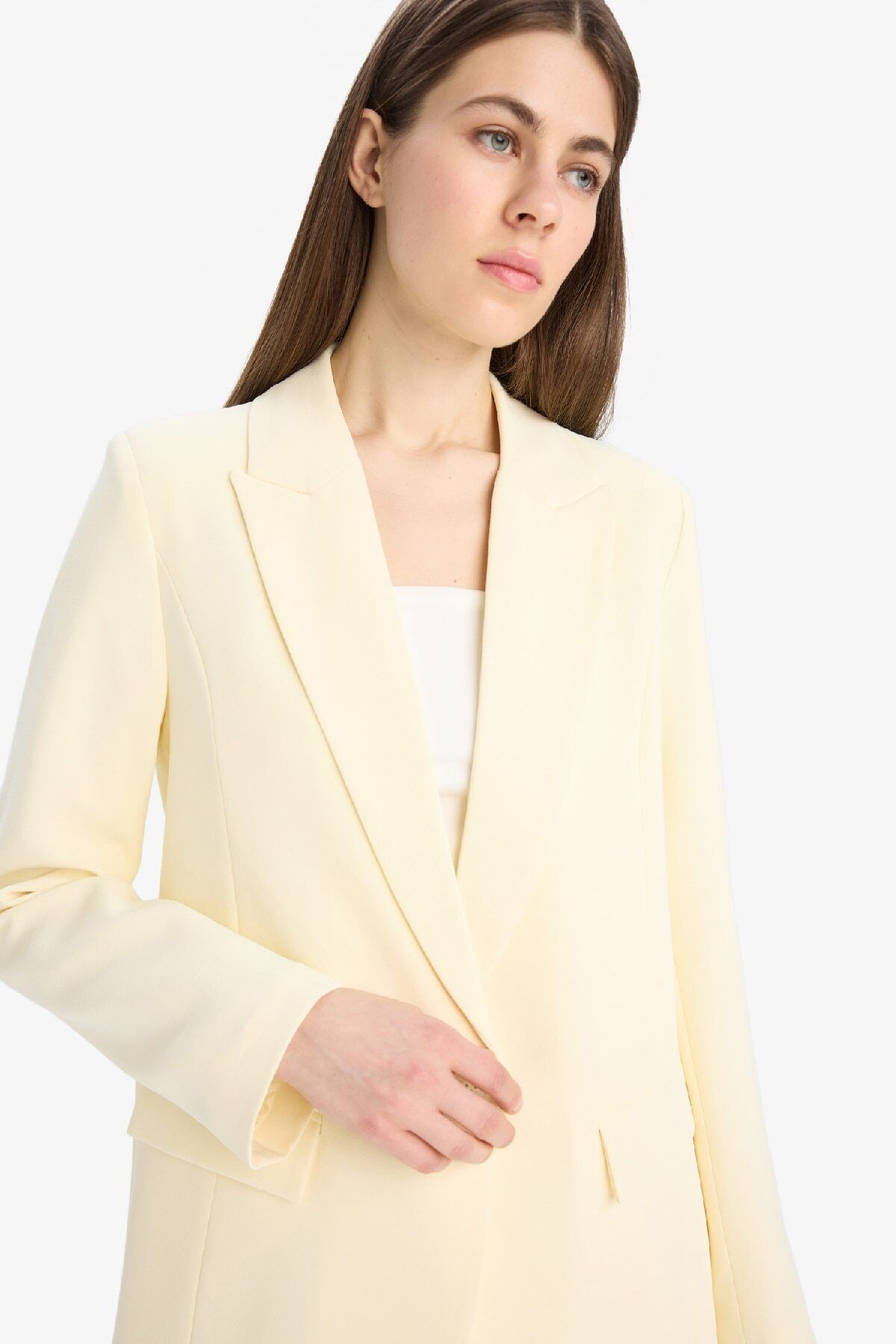 DeFacto-Oversize Wide Fit Crepe Blazer Jacket E8778Ax25Sm 1