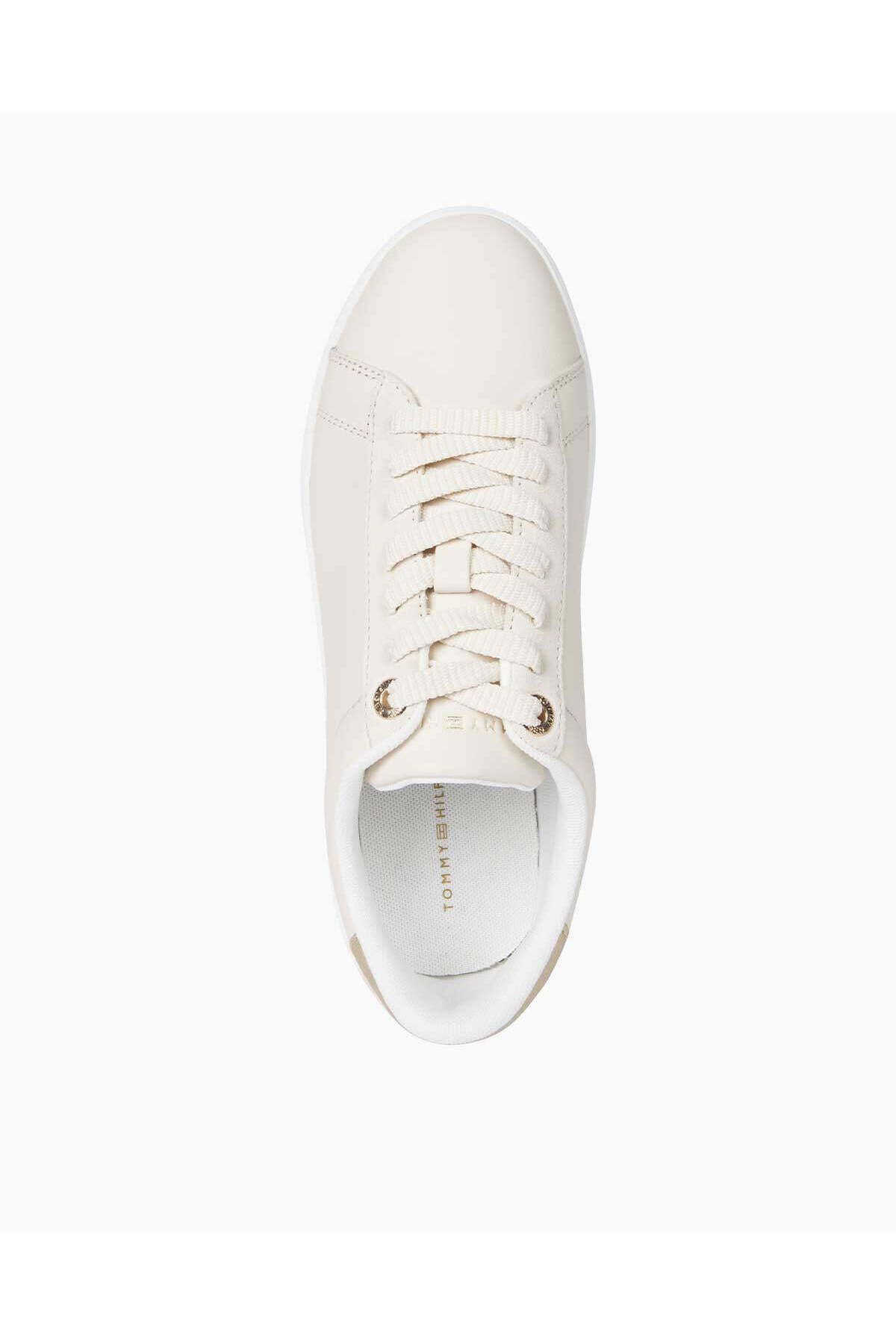 Tommy Hilfiger-Skórzane buty sportowe z metalicznym logo i detalami Fw0Fw08382 Aa8 4