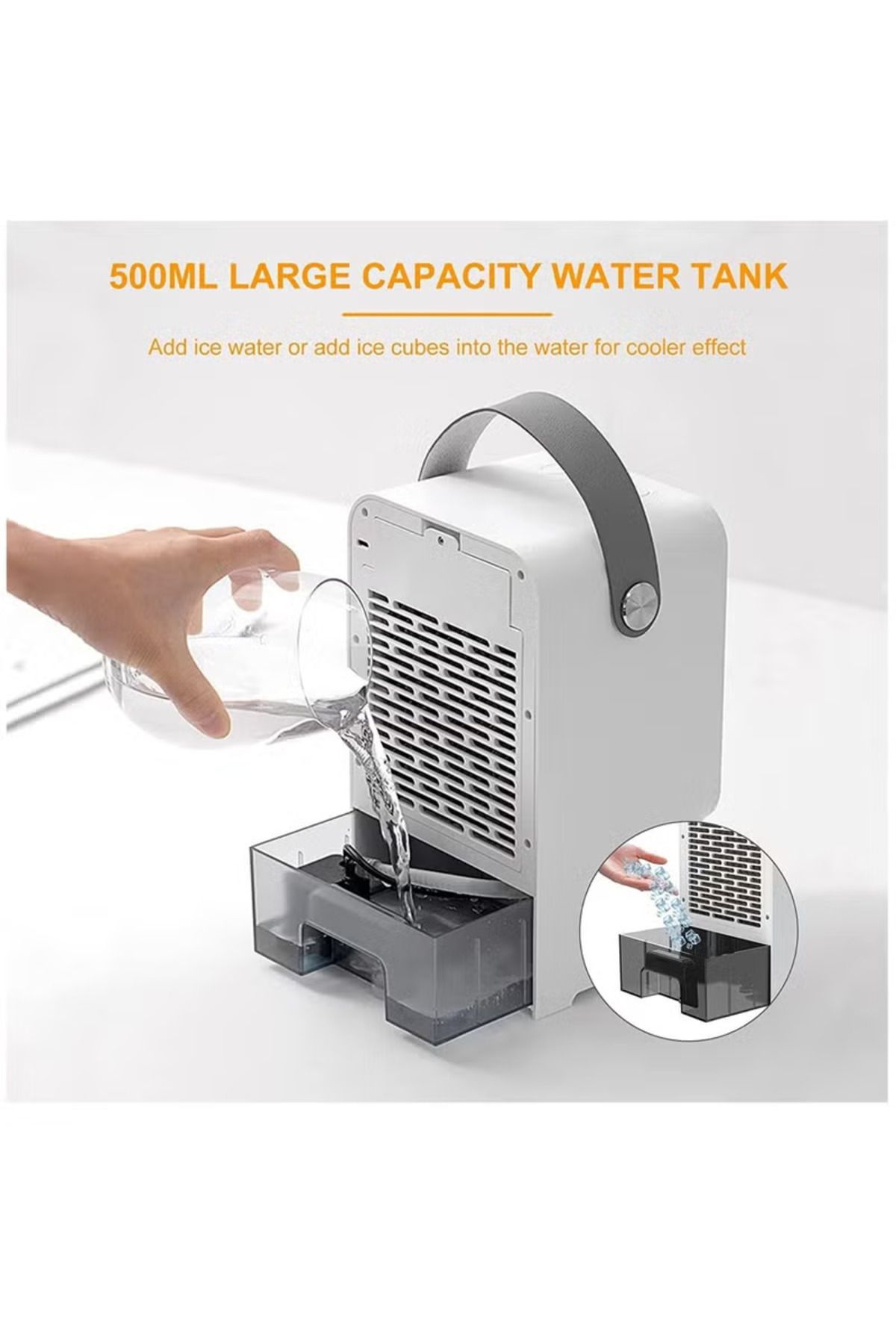 COOYA-4 in 1 Portable Air Cooler,with 3 Wind Speeds,with LED Light/Humidifier/Timing Function,for Home 4
