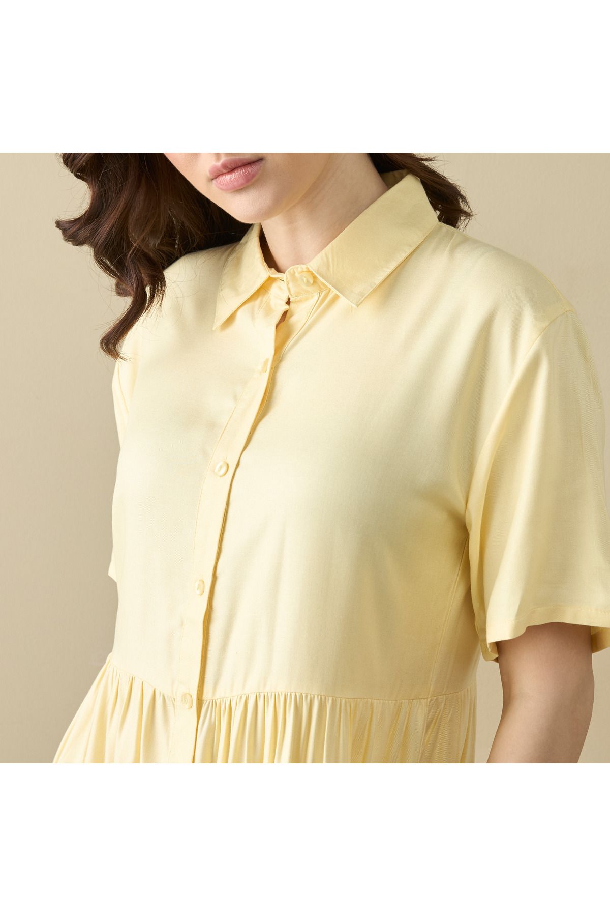 FAV-Set Of 2 - Collared Sleepshirt With Short Sleeves 4