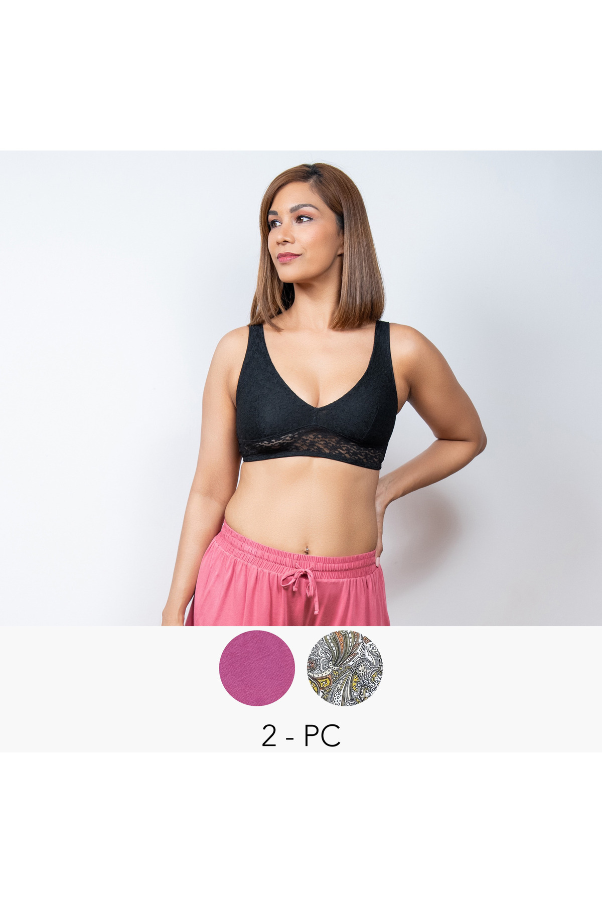 Aadaraya-Set Of 2 - Assorted Shorts With Drawstring Closure 1