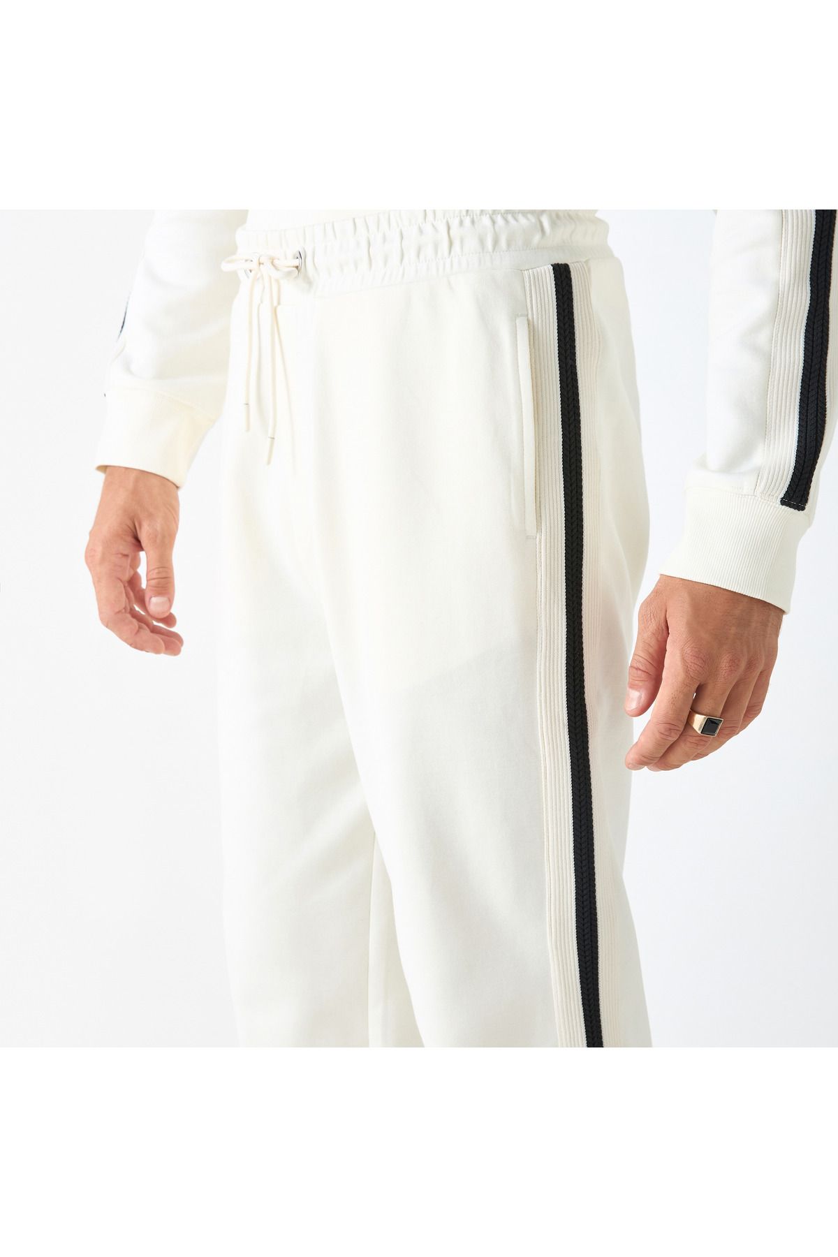 Iconic-Panel Detail Track Pants With Drawstring Closure 4