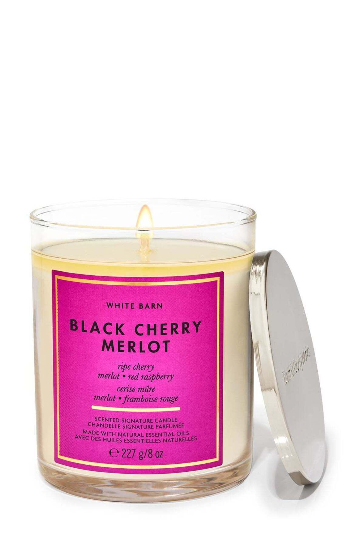 Bath & Body Works-Black Cherry Merlot Signature Single Wick Candle 1