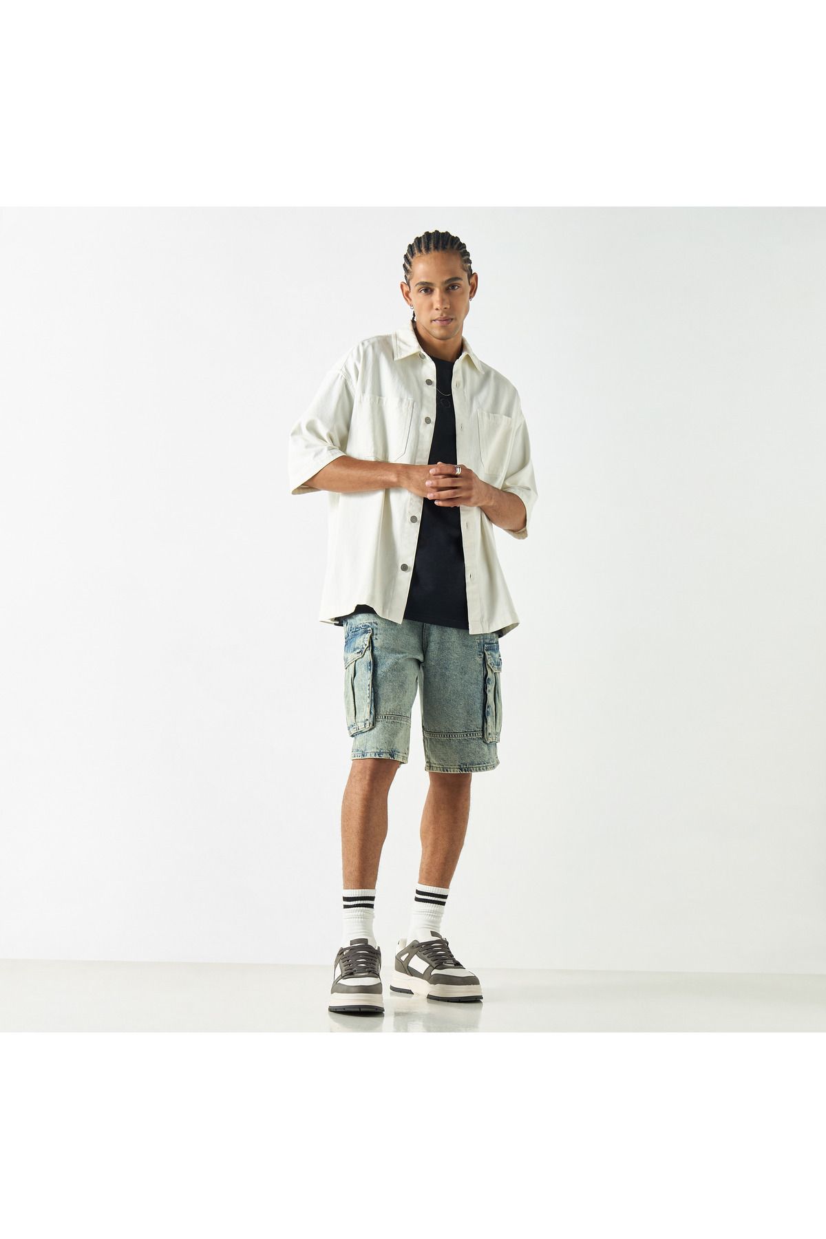 Lee Cooper-Denim Cargo Shorts 2