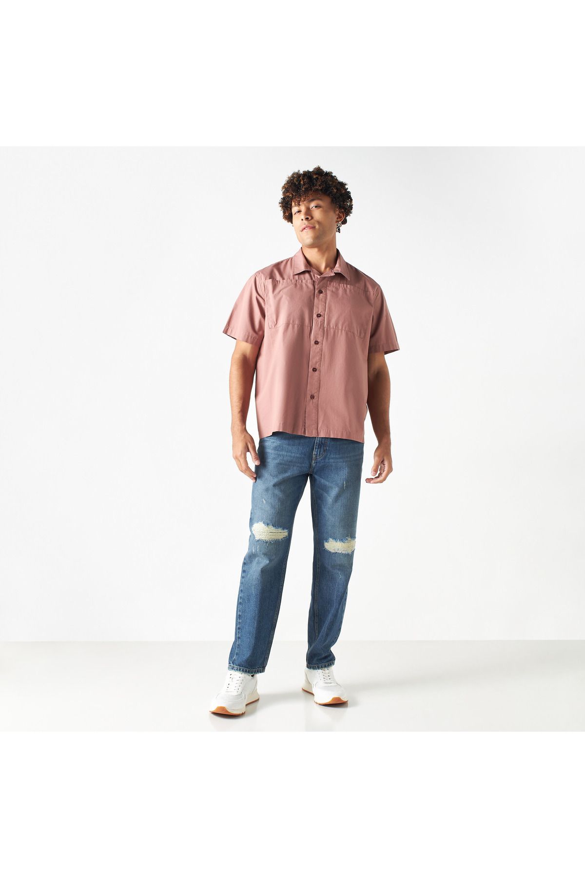 Lee Cooper-Camp Collar Shirt With Pockets 2