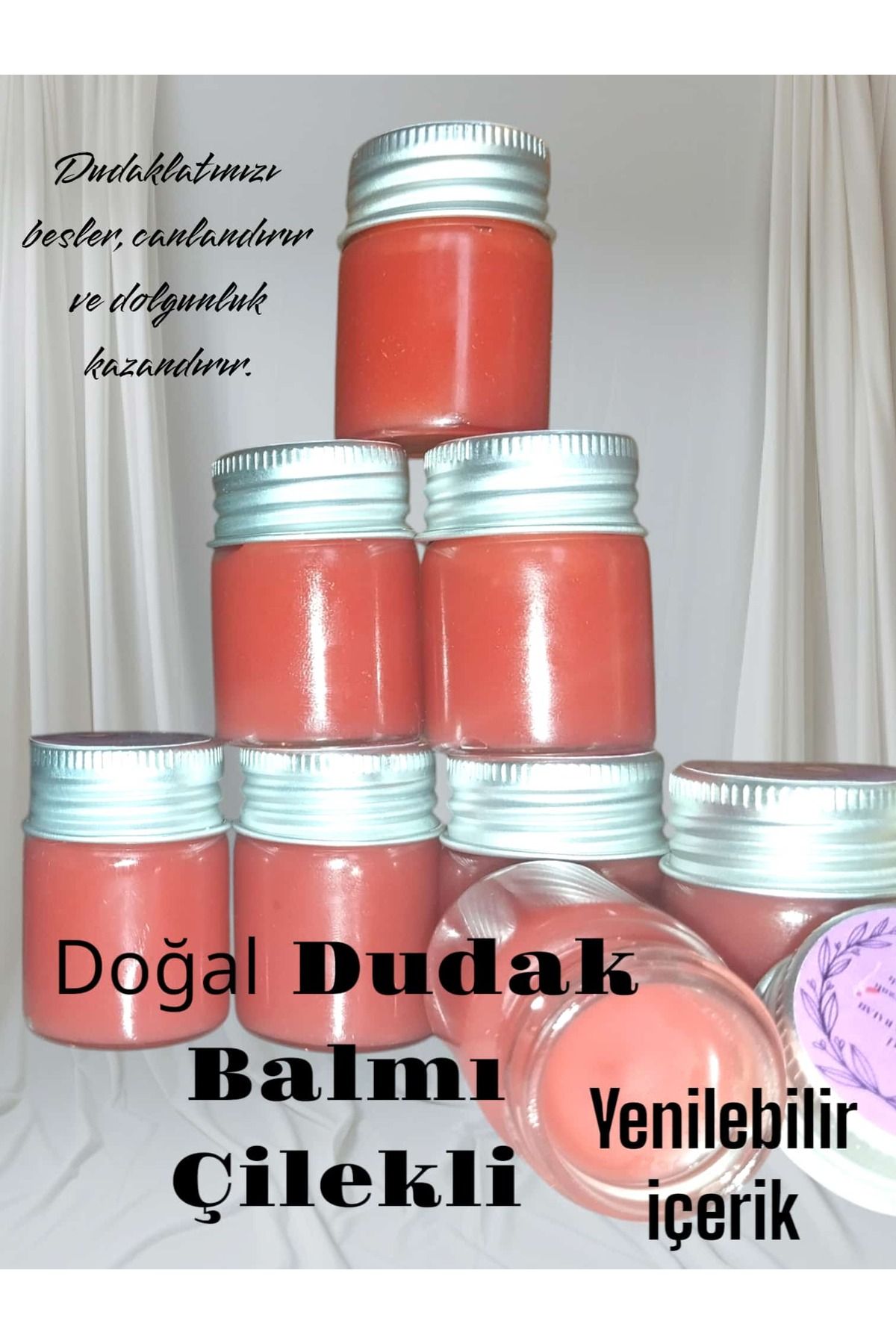 BYTG NATURAL DÜNYAM Çilekli Doğal Dudak Balmı