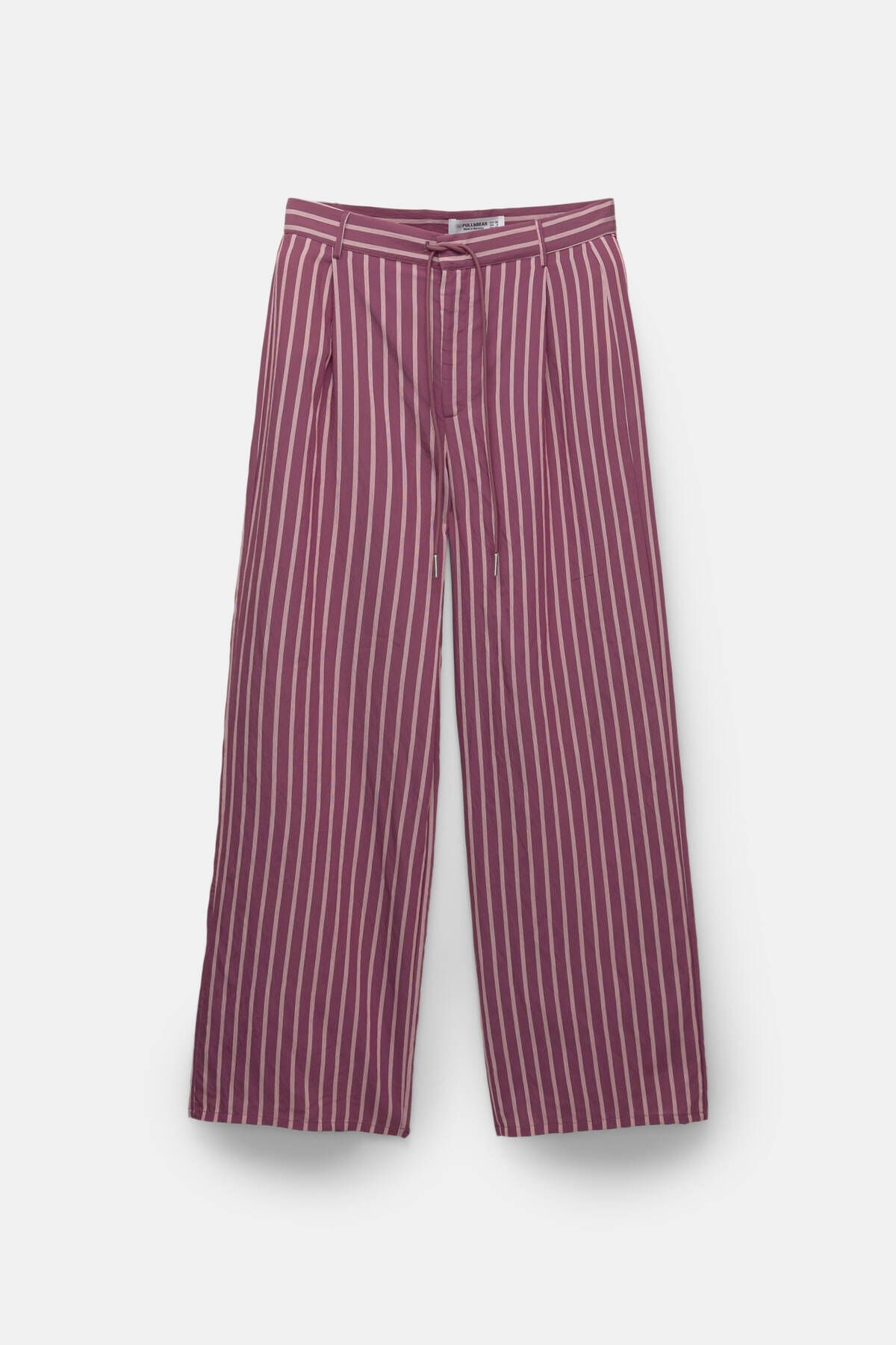 خرید شلوار جاگر زنانه مدل پیجامه راه‌راه  Pull & Bear