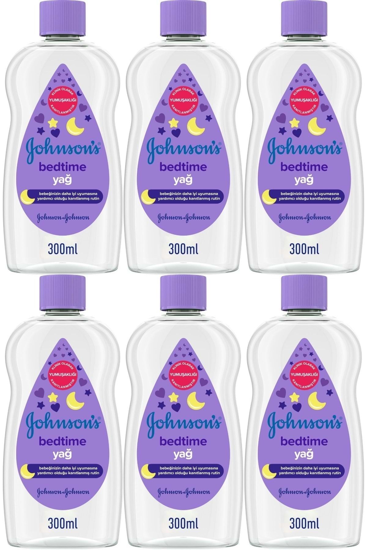 Johnson's Johnsons Baby Bebek Yağı 300ML Bedtime (Uyku Rutini) (6 Lı Set)