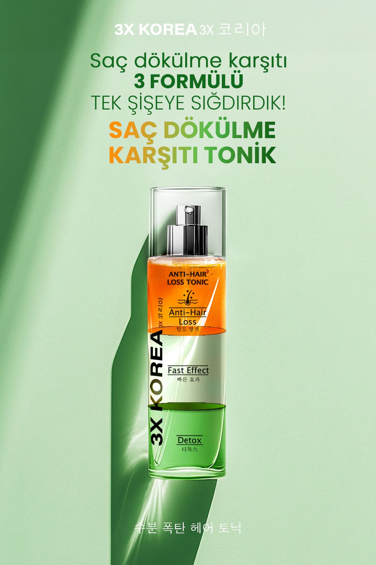 3x Korea-Hair Tonic – Anti-Hair Loss 3-Phase Leave-In Care Strengthening & Nourishing 150 ml 2