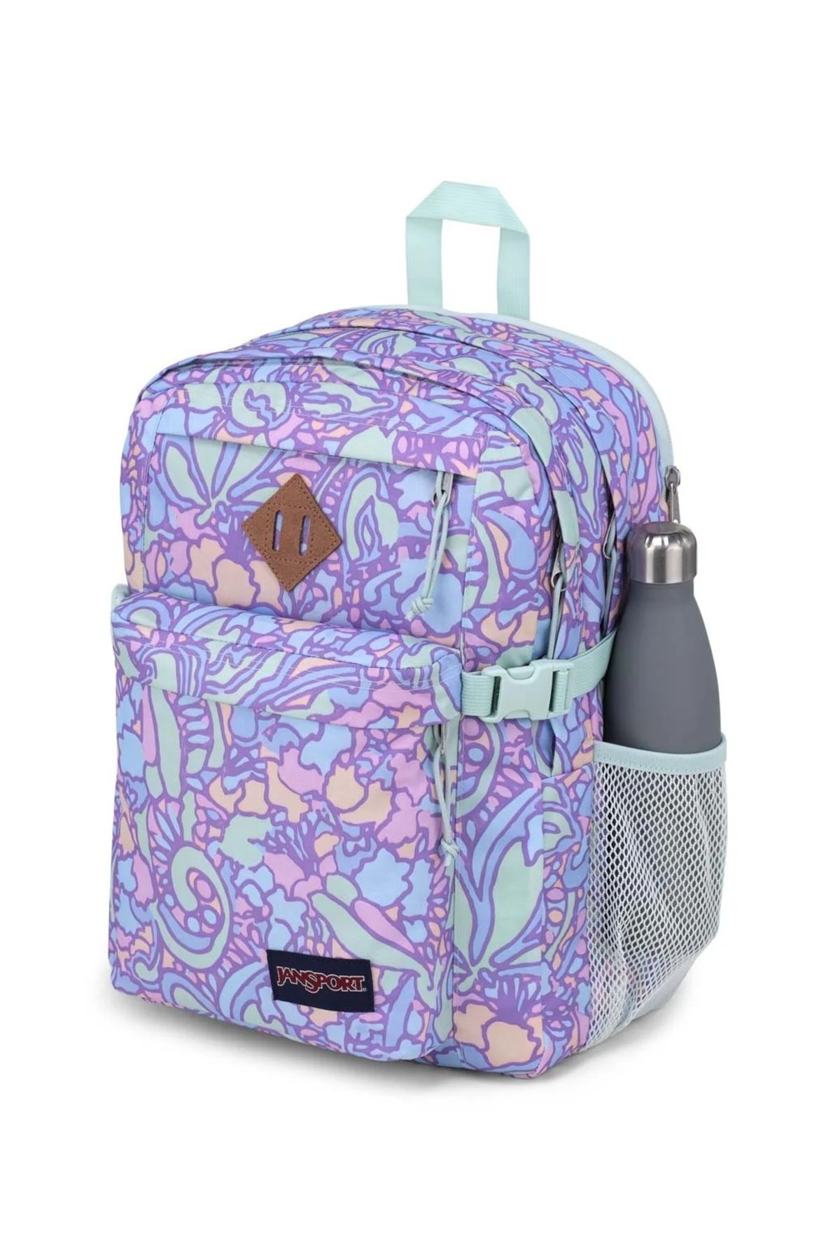 Jansport-Purple backpack with JanSport Main Campus print 4