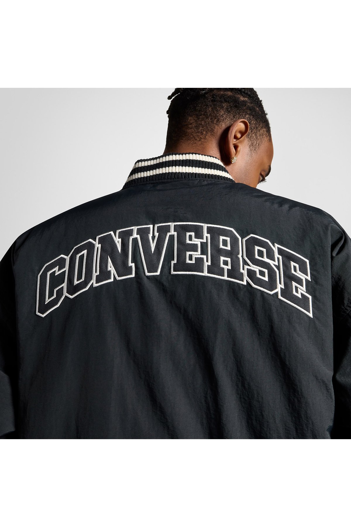 Converse  Classic Bomber Erkek Siyah Ceket - Görsel 5