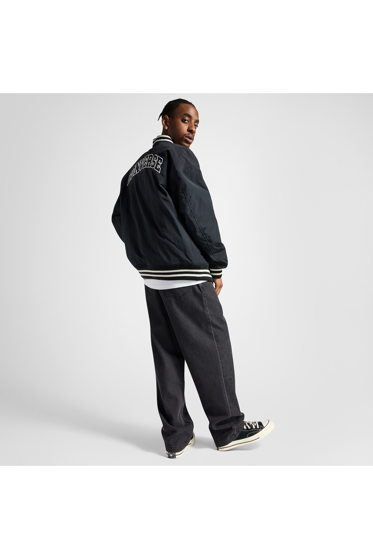 Converse  Classic Bomber Erkek Siyah Ceket - Görsel 3