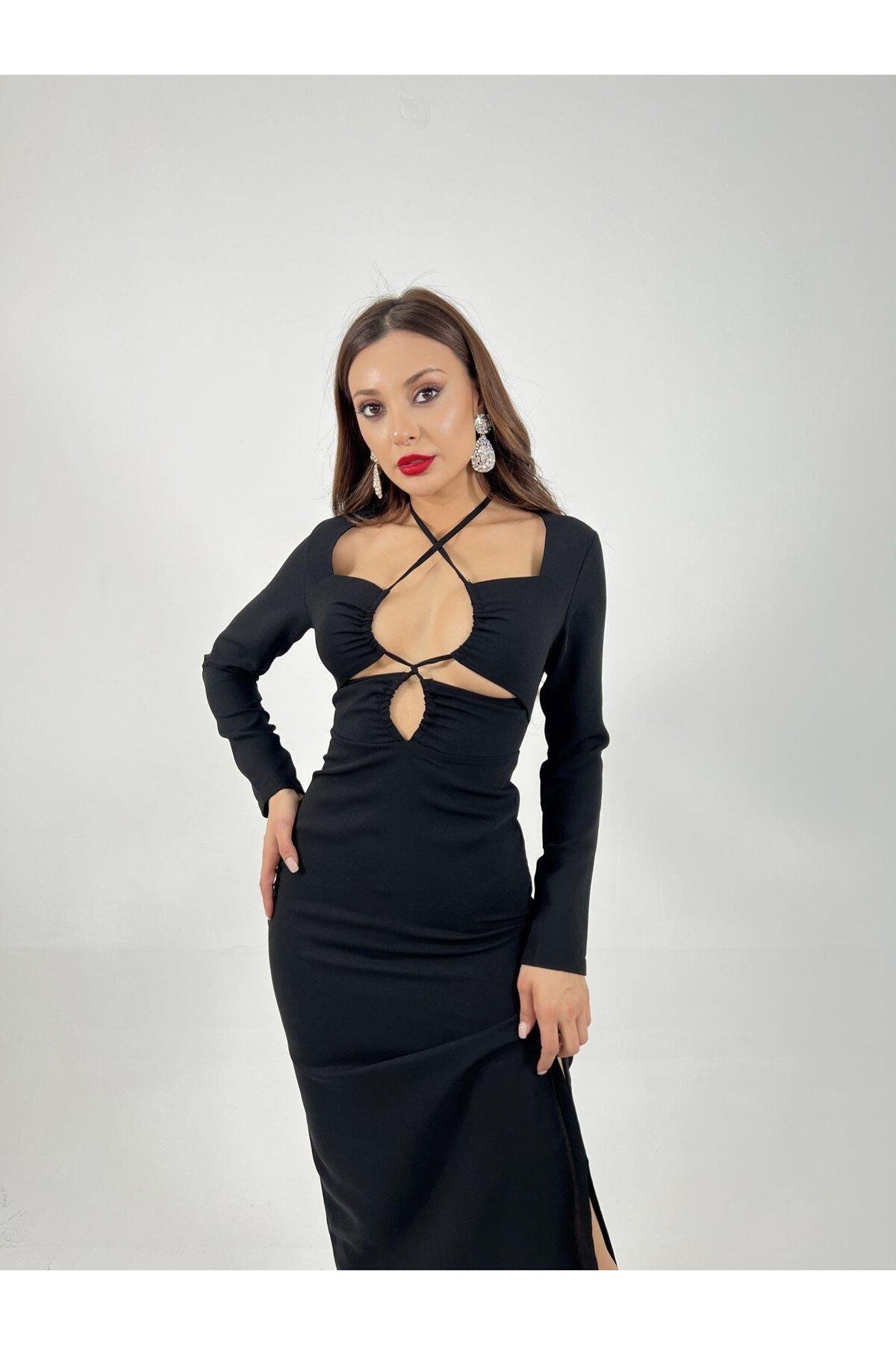 mrpurple 5934 ELBİSE-SİYAH