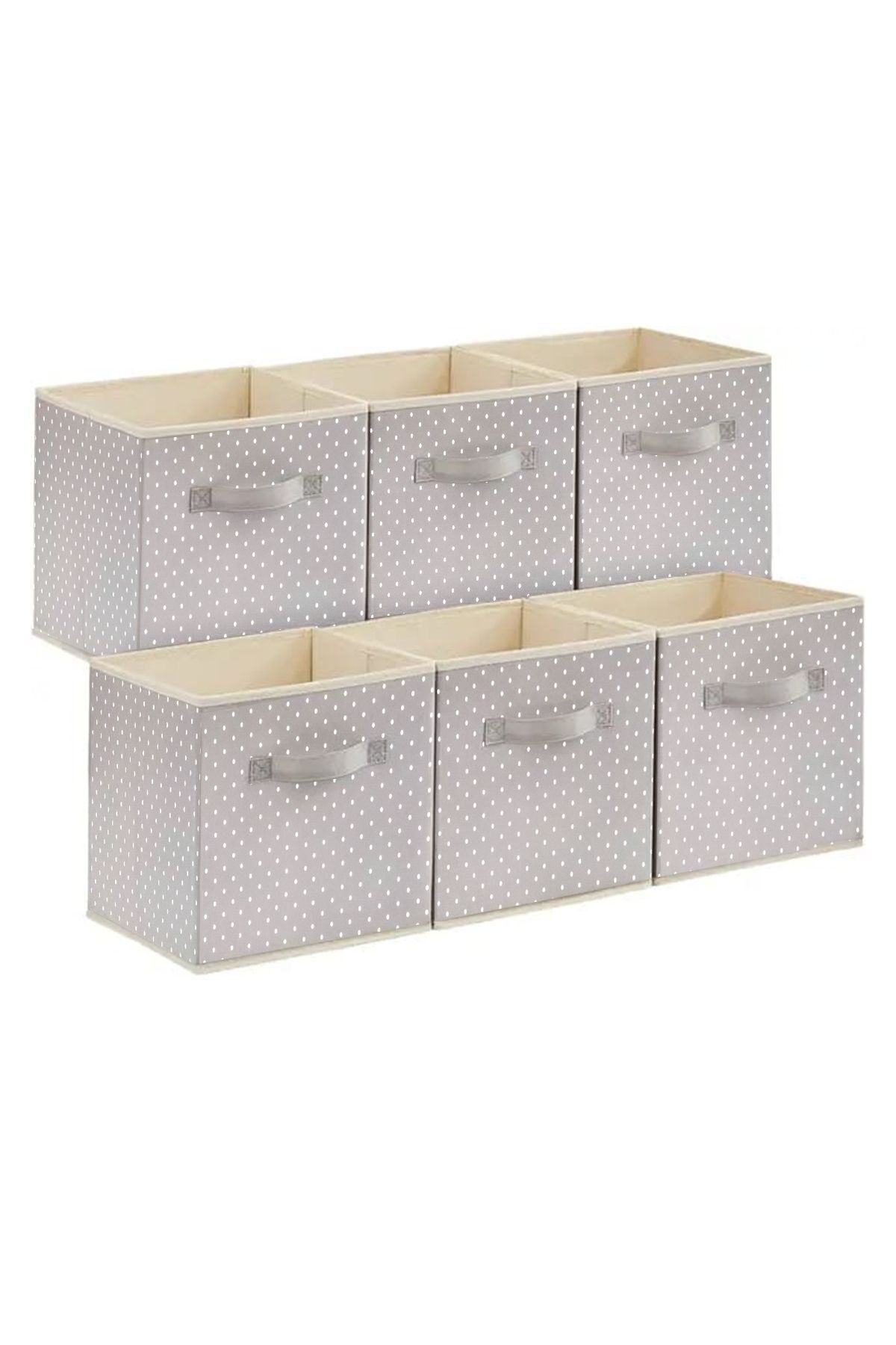 Ekici home textile-4 Pieces Patterned - Closet Laundry Toy Organizer Without Lid Storage Box Organizer 30X30X30 cm 3