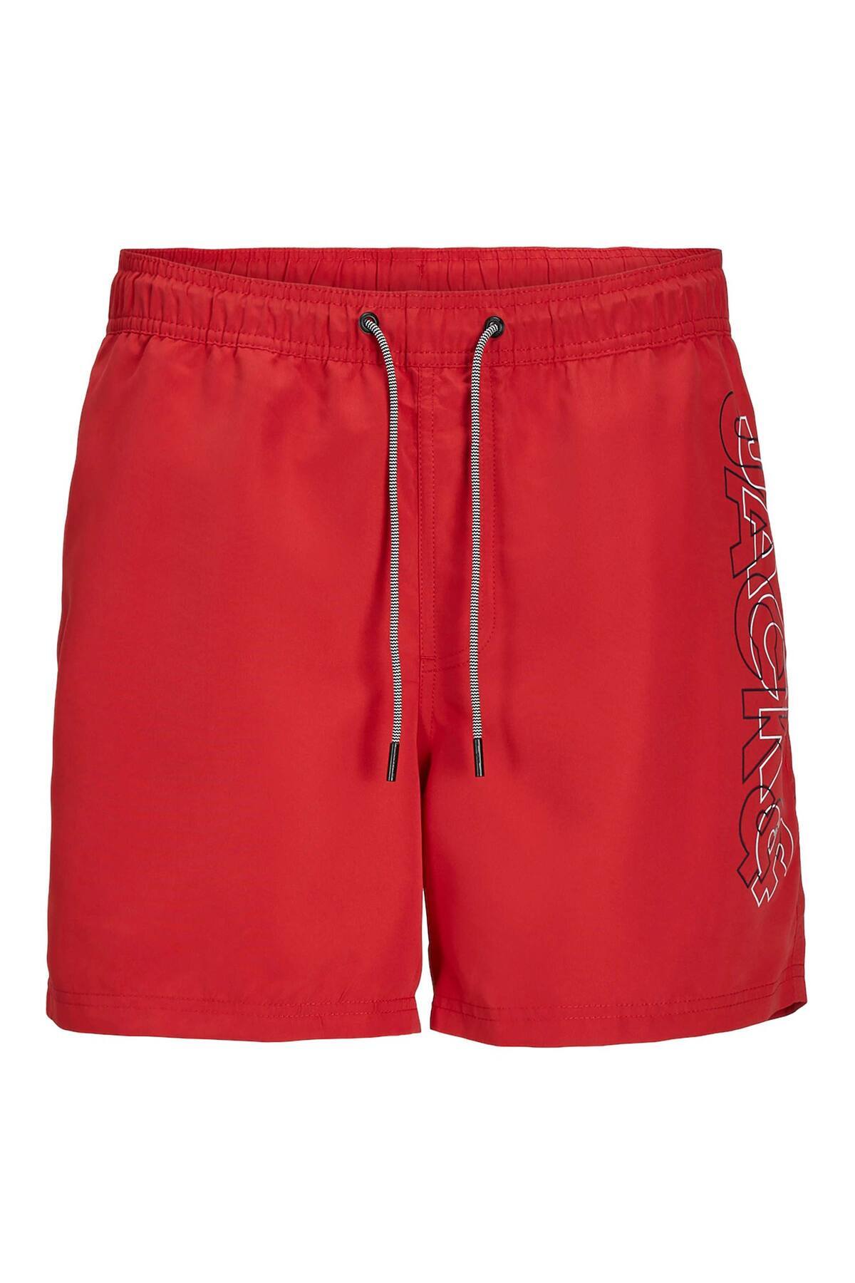 شورت مایو شنا قرمز مردانه فیجی (12253118-TRD) مردانه راسته فاق نرمال | جک اند جونز Jack & Jones TYB12253118170414094 - تصویر 5