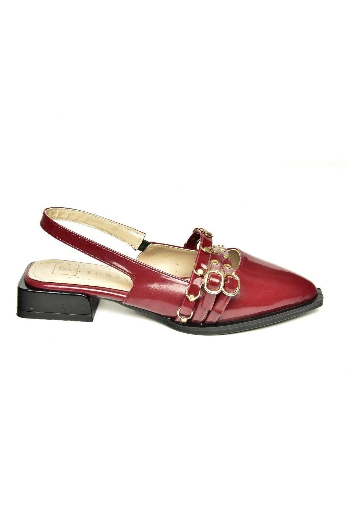 Fox Shoes-U 518700508   Burgunder Lackleder Niedrig Heeled Damen Schuhe 5