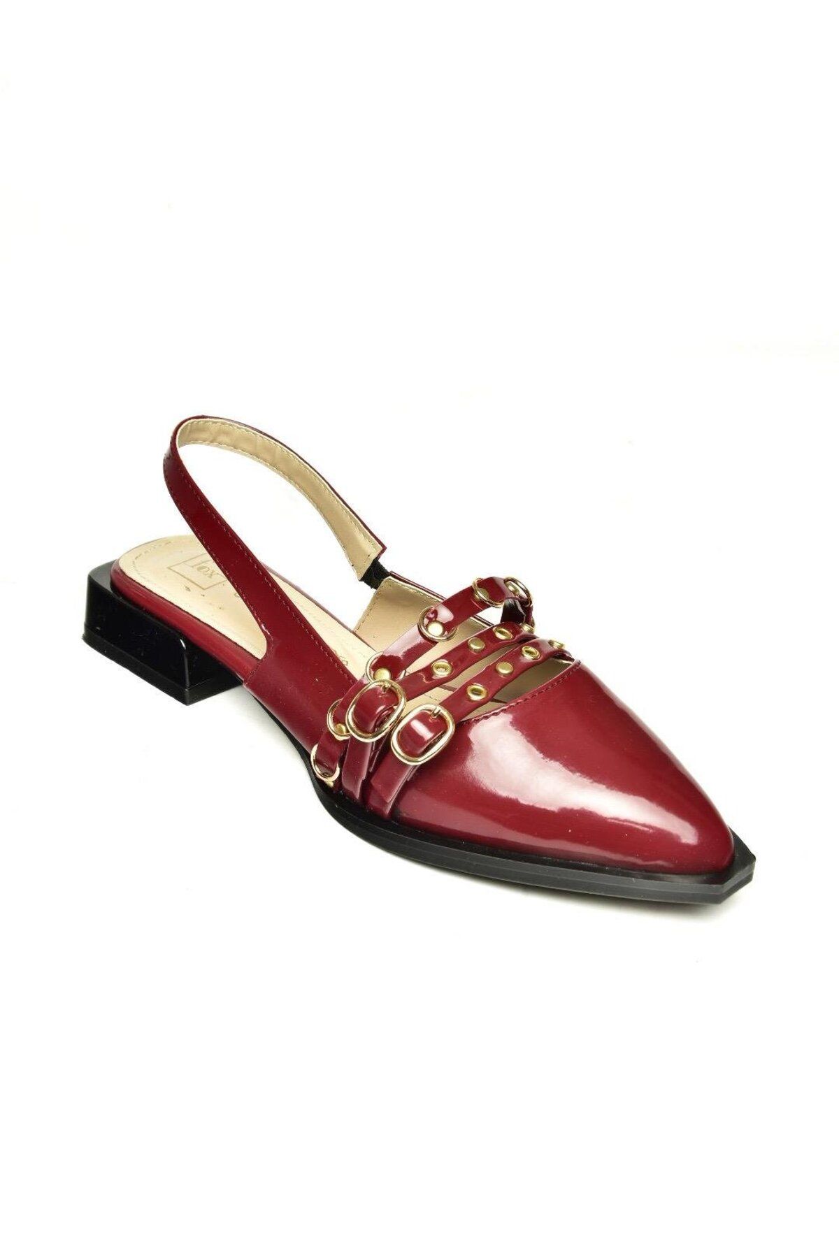 Fox Shoes-U 518700508   Burgunder Lackleder Niedrig Heeled Damen Schuhe 7