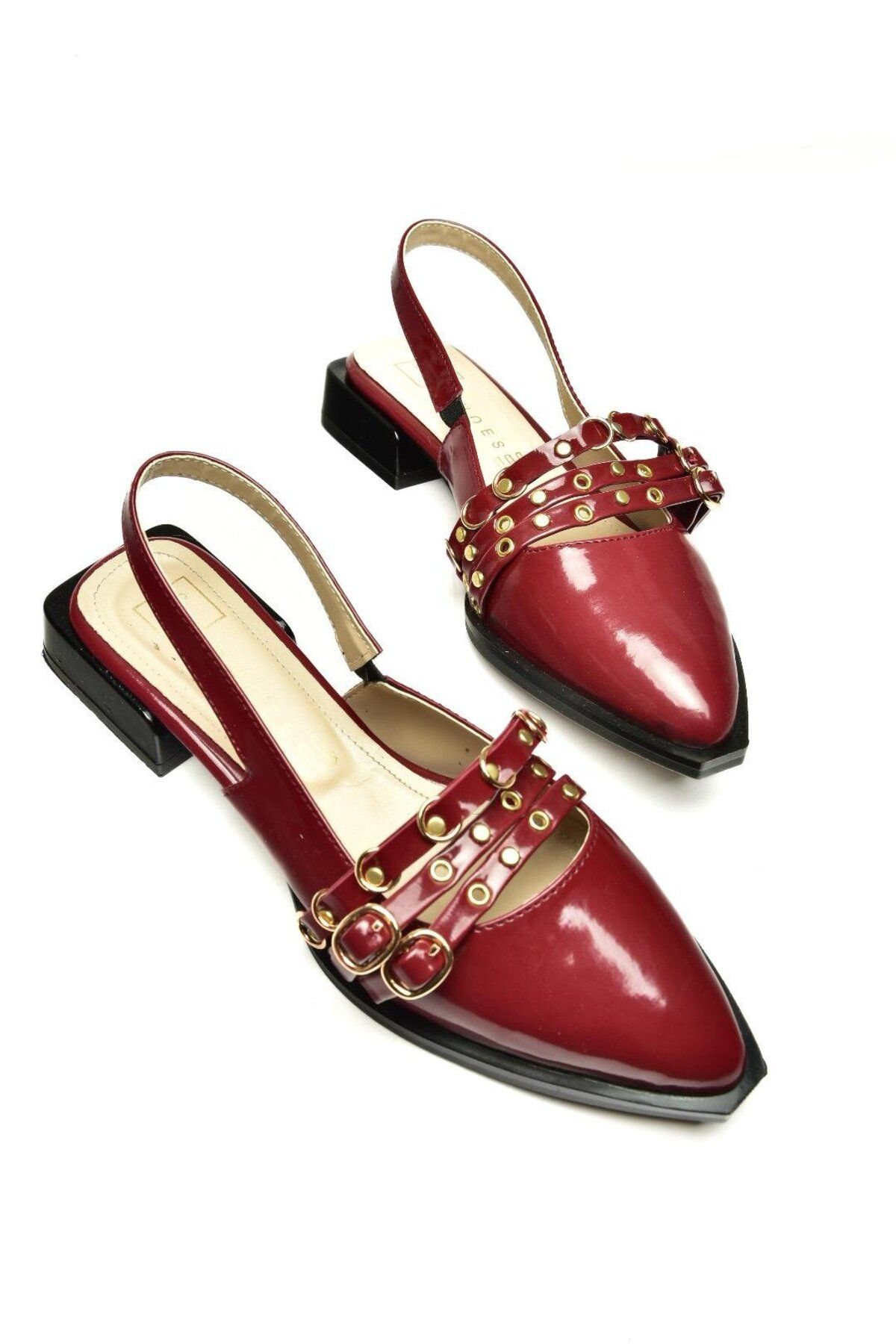 Fox Shoes-U 518700508   Burgunder Lackleder Niedrig Heeled Damen Schuhe 6