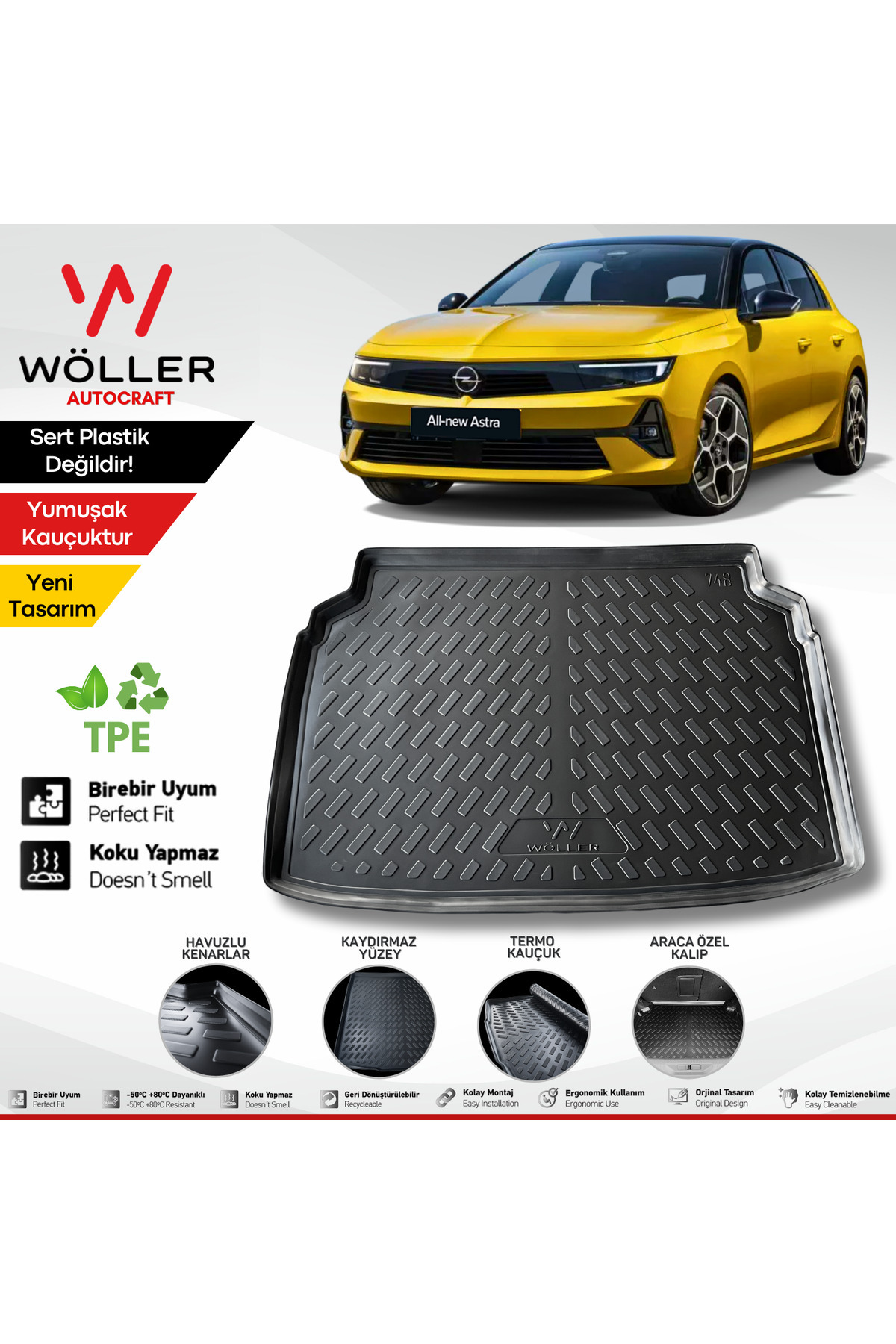 wöller Opel Astra L Bagaj Havuzu 2022 Sonrası 3d Ultraflex Esnek
