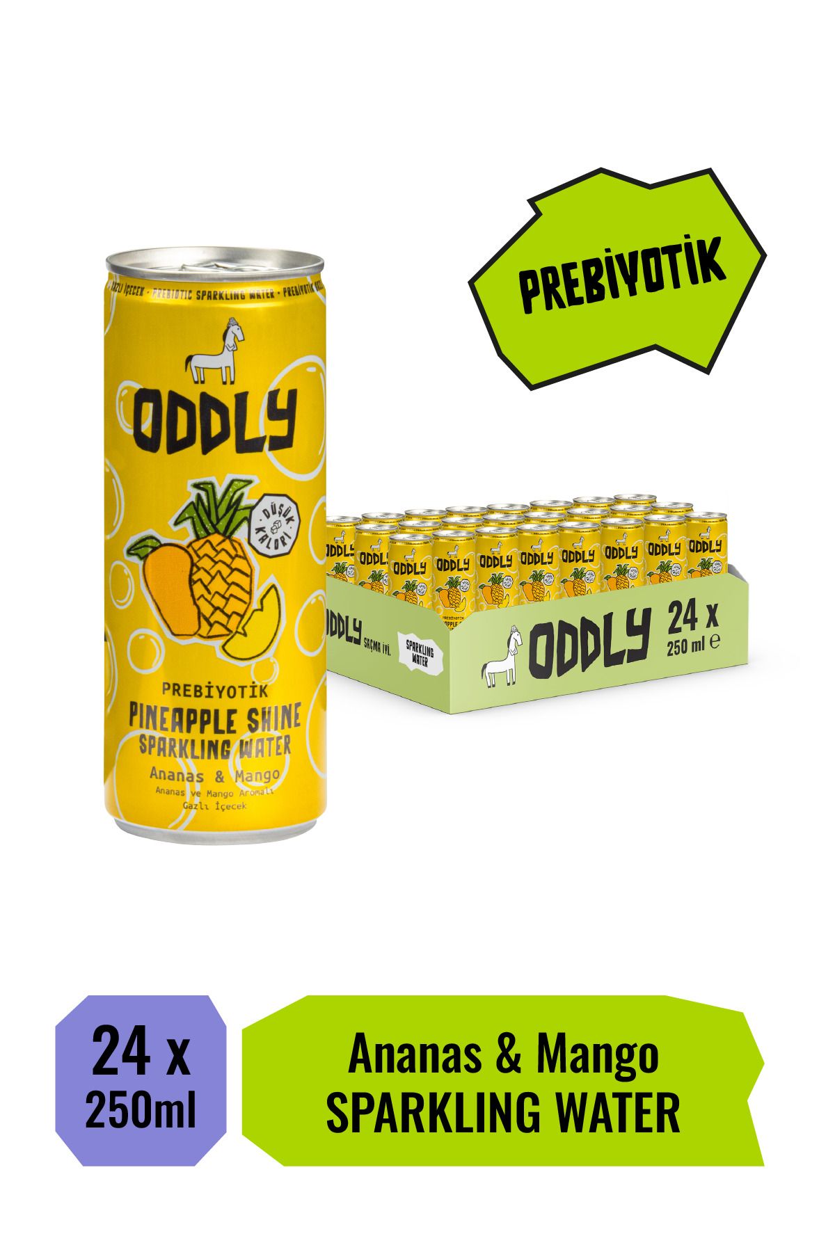 ODDLY PINEAPPLE SHINE ANANAS MANGO KUTU 250 ML X 24 ADET