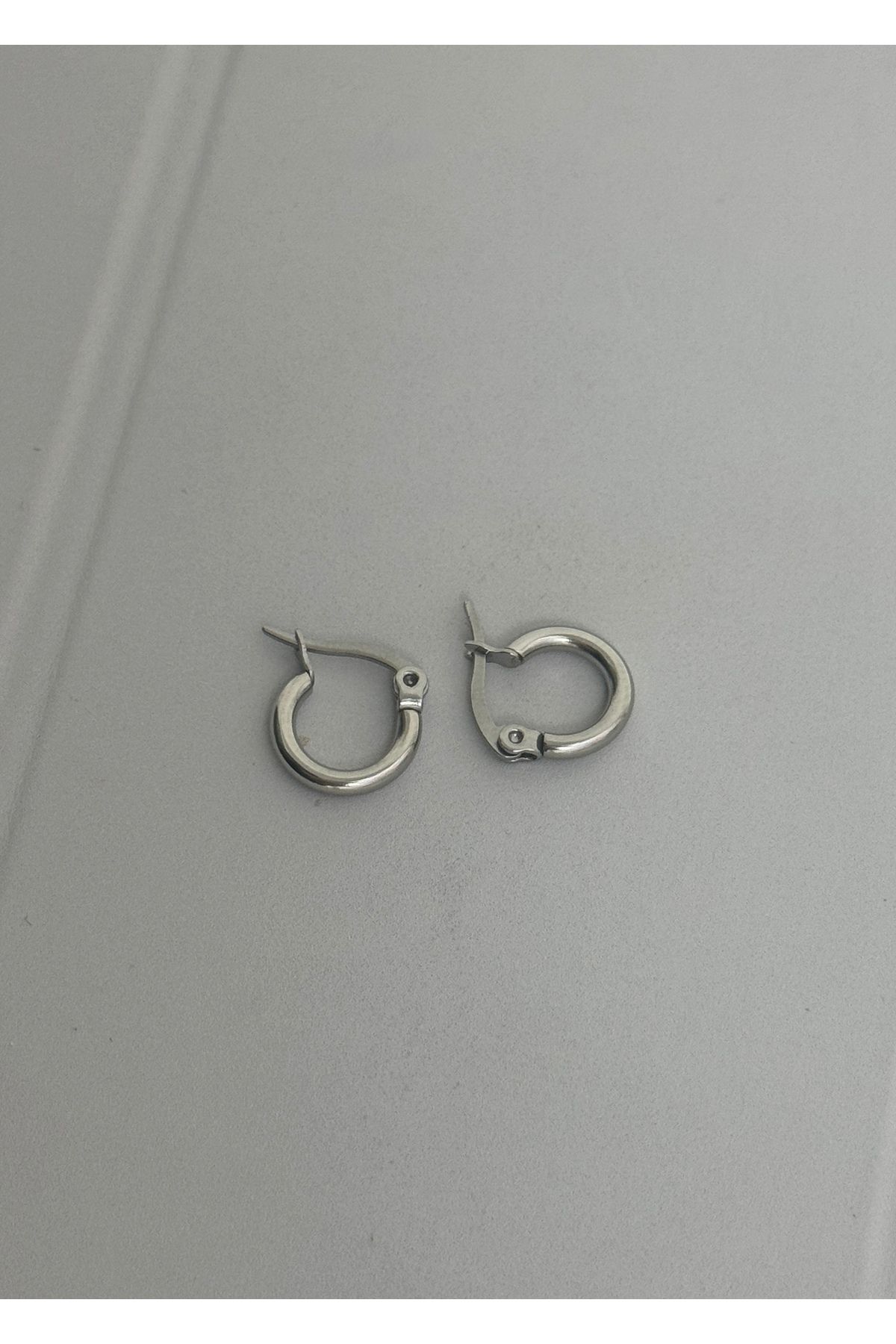 KİLİGİSTANBUL-Minimal Steel Ring Earring 2